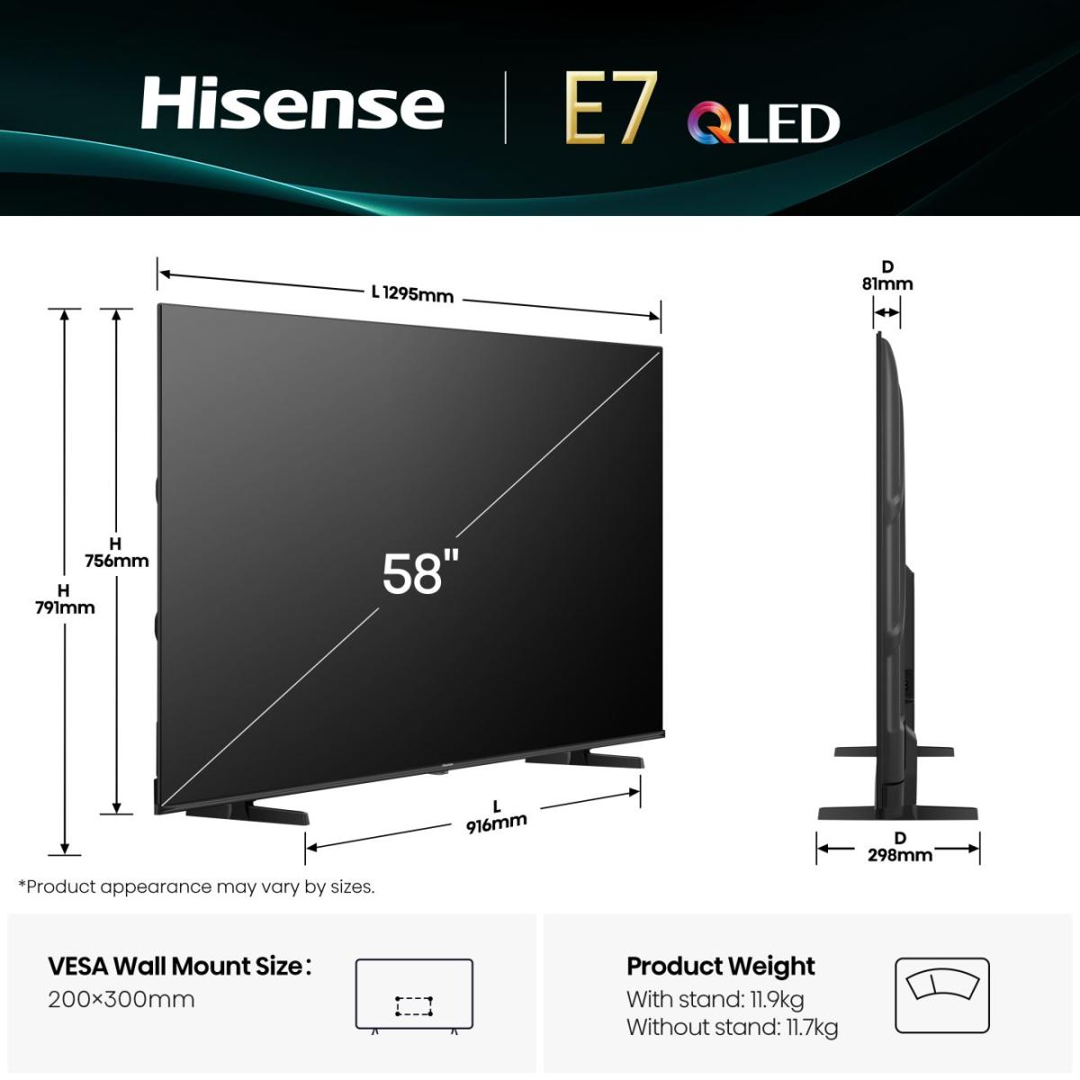 58E77Q, QLED-Fernseher