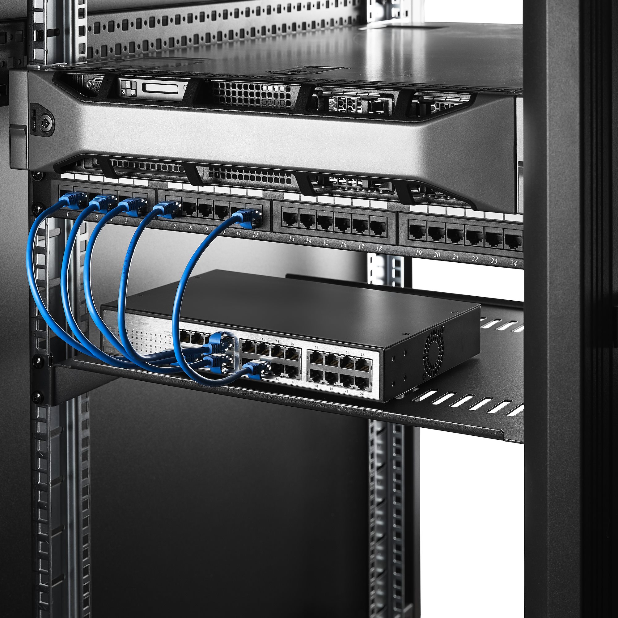 2-PACK 1U RACK SHELF VENTED .
