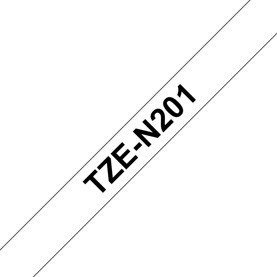 TZE-N201 TAPE WHITE PRINT BLACK 3.5MM
