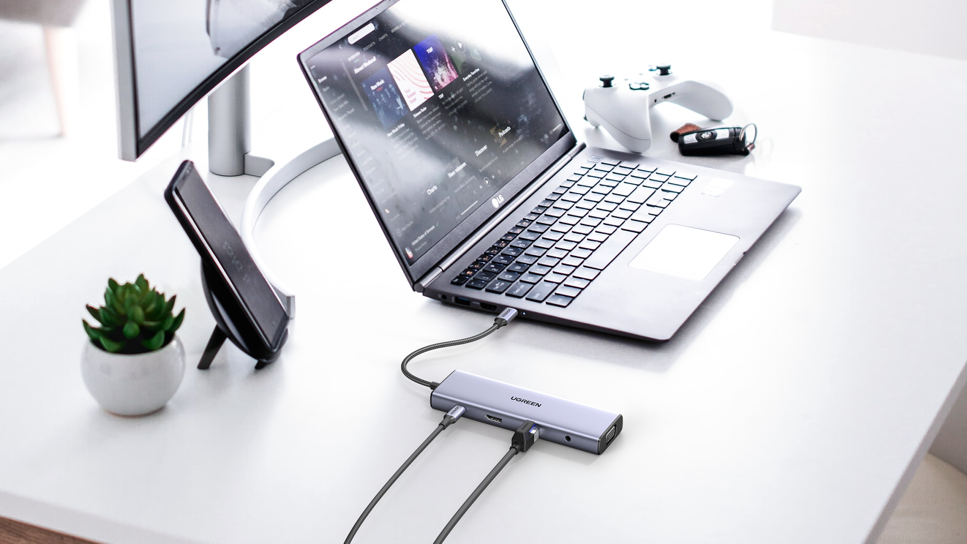 CM498 10-in-1 USB-C Hub, Dockingstation