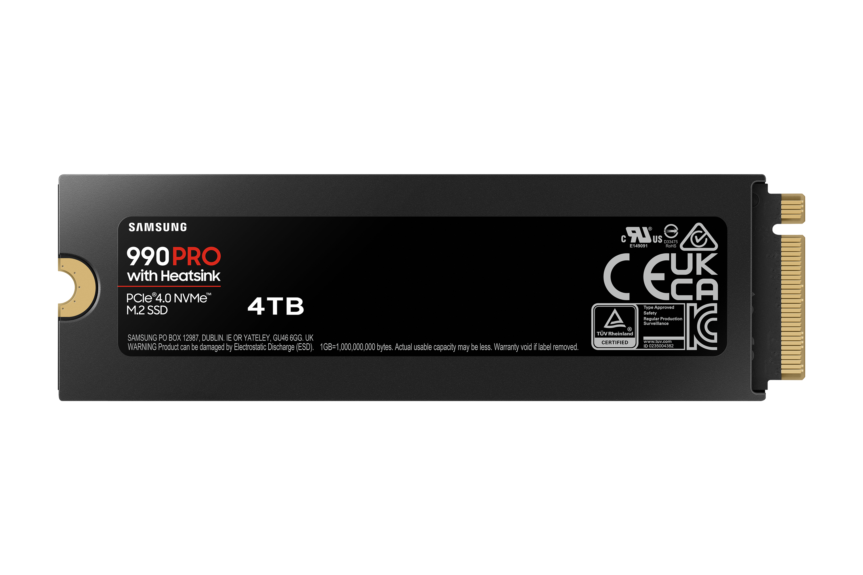 SAMSUNG 990 PRO SSD 4TB M.2 NVMe PCIe 4.0 Heatsink