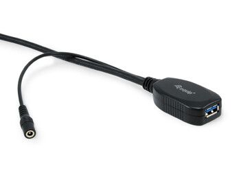 Equip Kabel USB-A3.0->A Akt. Erweiter. St/Bu 15.00m schwarz
