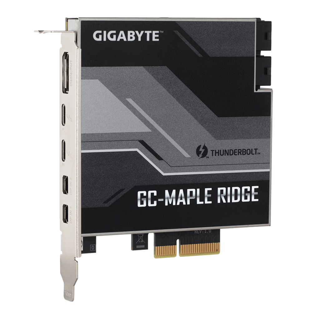 GIGABYTE Intel Thunderbolt 4 Certified add-in card 1xDP 2xMini DP 2xThunderbolt
