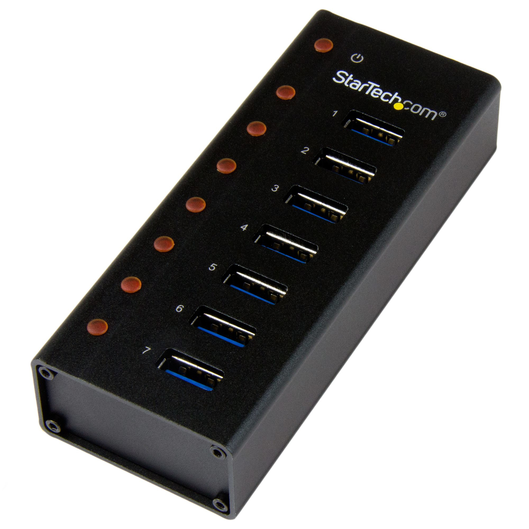 StarTech.com ST7300U3M USB 3.0 Hub 7-Port Metallgehäuse Schwarz