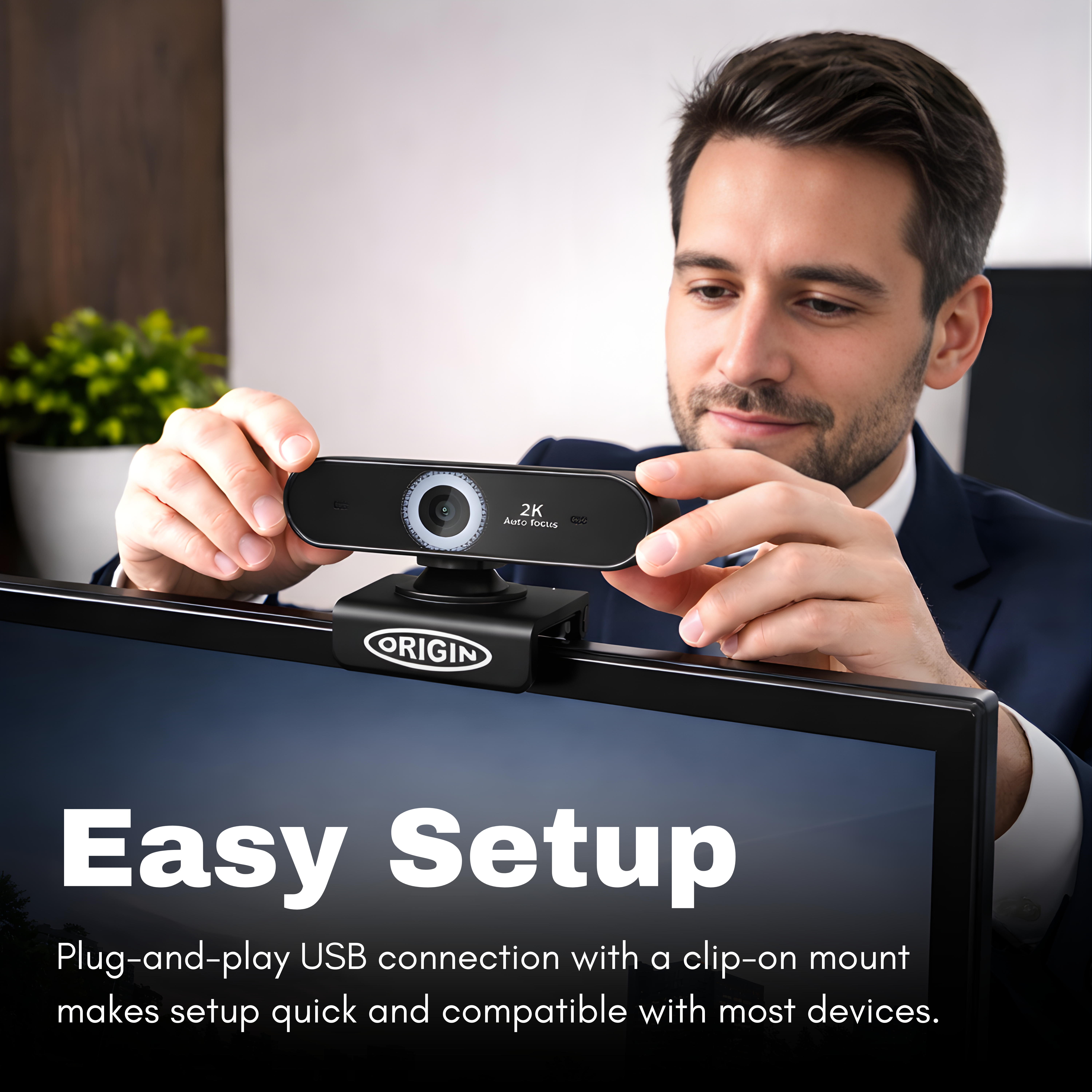 ORIGIN STORAGE USB WEBCAM 2K FU FULL HD