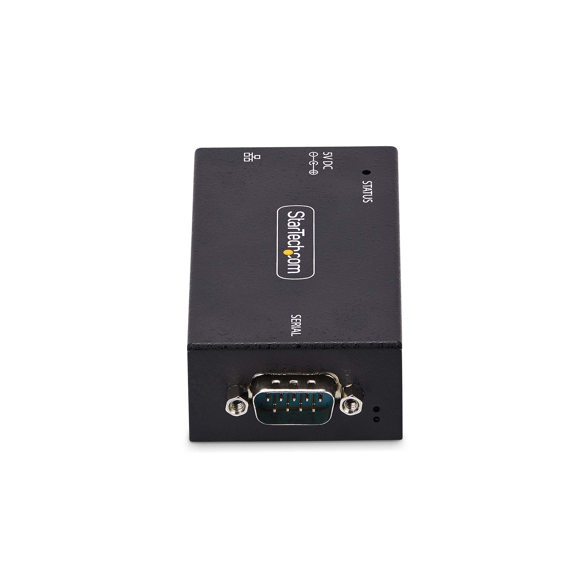STARTECH.COM 1-Port Seriell auf Ethernet Adapter Serial TCP IP Server Wand/DIN Montage RS232 Ethernet Adapter/Konverter