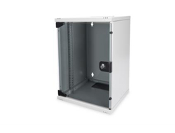DIGITUS Wandschrank Compact 9HE 254mm 10 Glastür grau