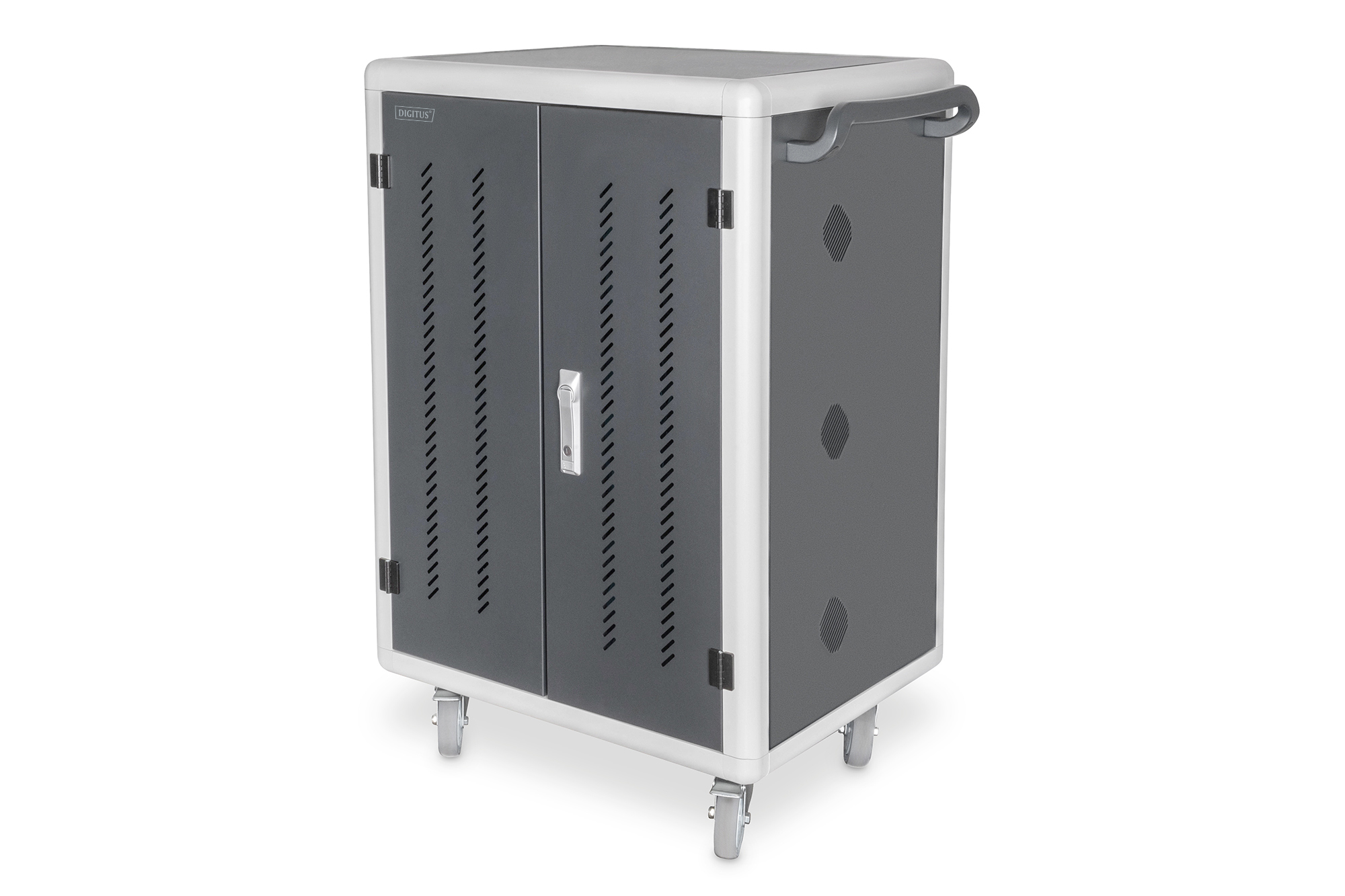 DIGITUS Charging trolley 39,62cm 15,6Zoll USB-C 30 charge bases PDU fan 1260 x 824 x 650mm
