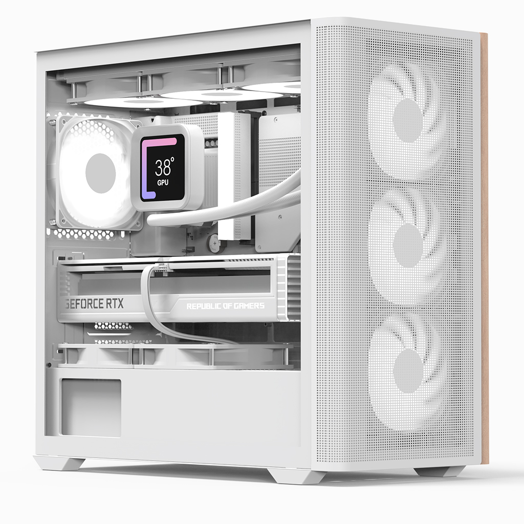 AeroCool Geh Mini D301A-G-WT-V2 (W/Wood/Micro-ATX)