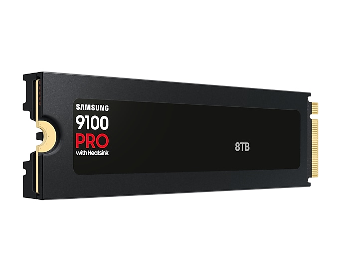 SAMSUNG 9100 PRO SSD Heatsink 8TB M.2 PCIe Gen 5.0 x2 NVMe 14.800 MB/s Lesen 13.400 MB/s Schreiben Interne SSD für PC-Gaming