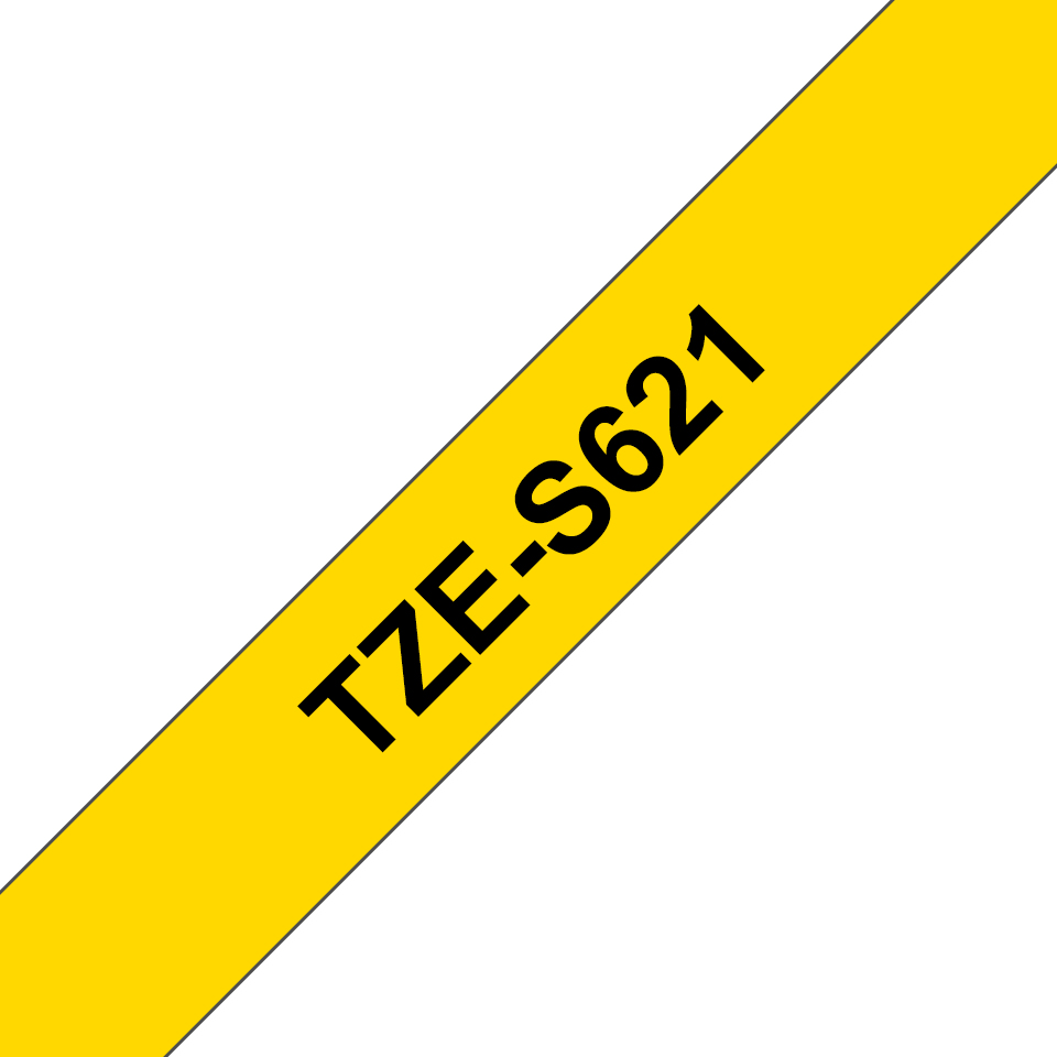TZE-S621 LAMINATED TAPE 9MM 8M BLACK ON YELLOW
