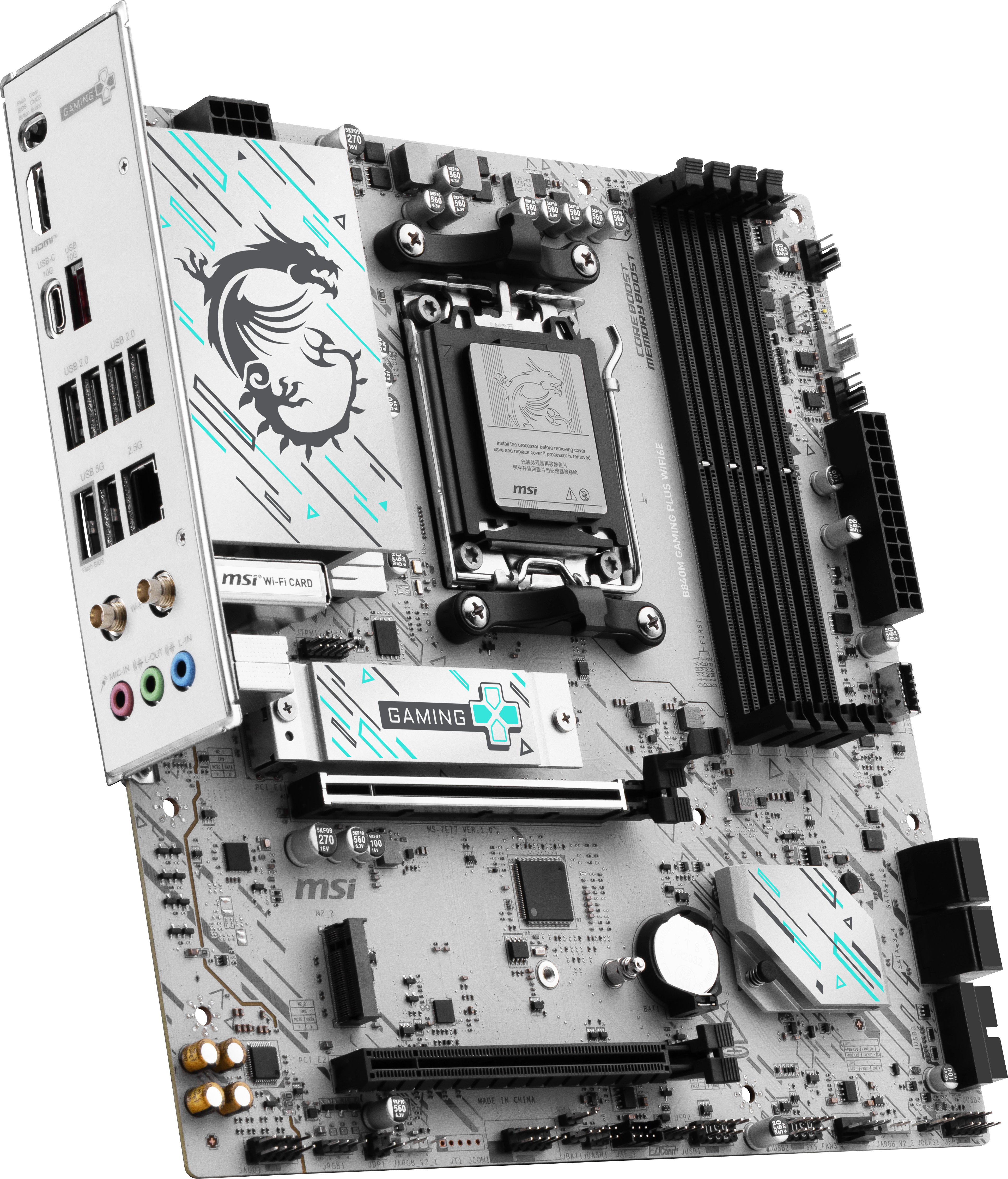 MSI B840M GAMING PLUS WIFI6E AM5 mATX MB