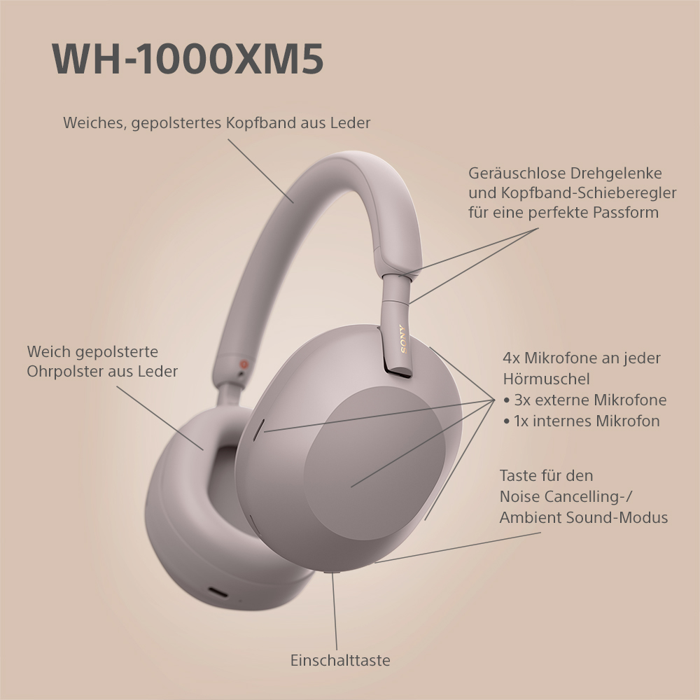 Sony WH1000XM5P True Wireless Headset | Pink