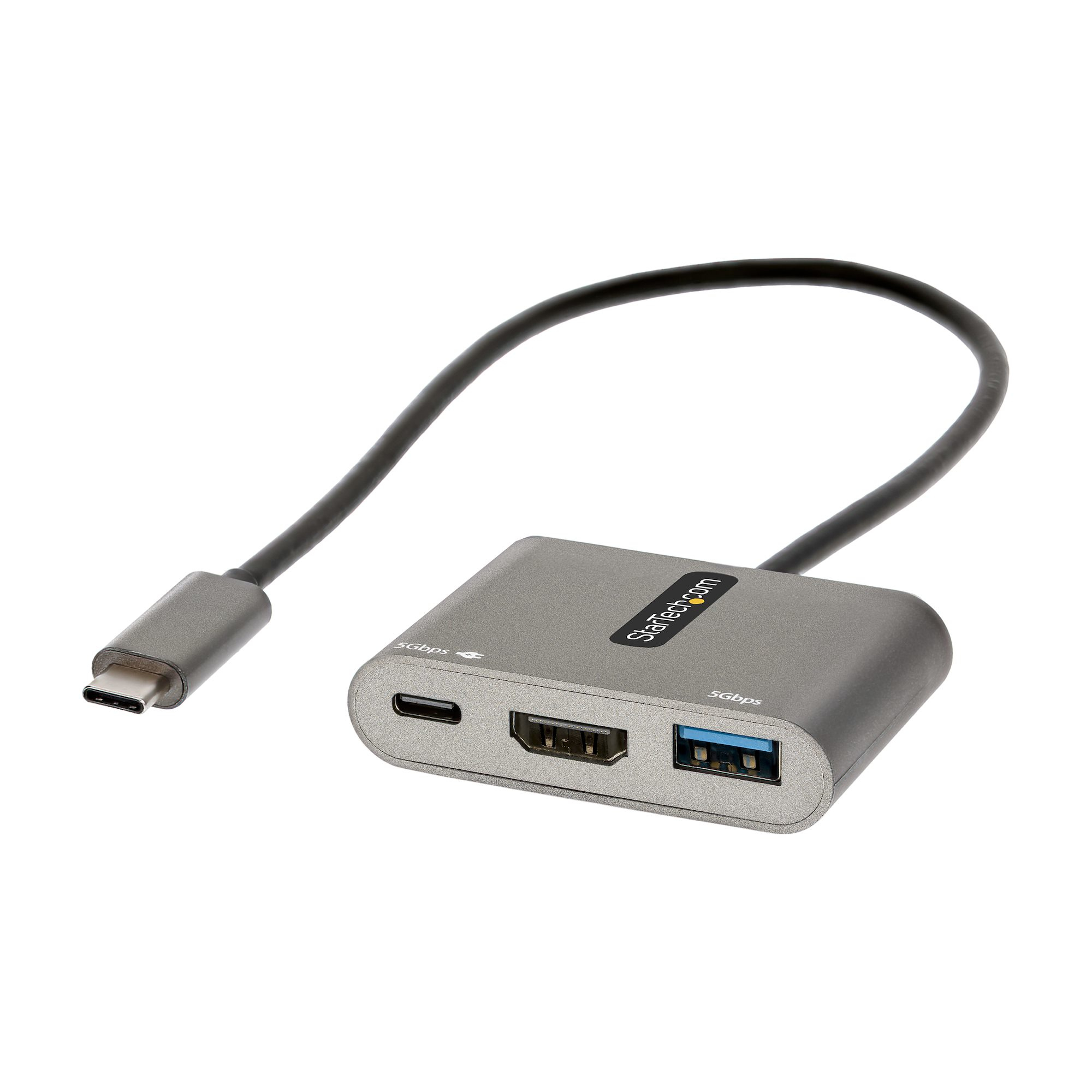 STARTECH.COM USB-C to HDMI Multiport Adapter 4K 100W PD USB 3.0 Hub 5Gbit/s USB-C zu HDMI Dock/Reiseadapter mit Stromversorgu