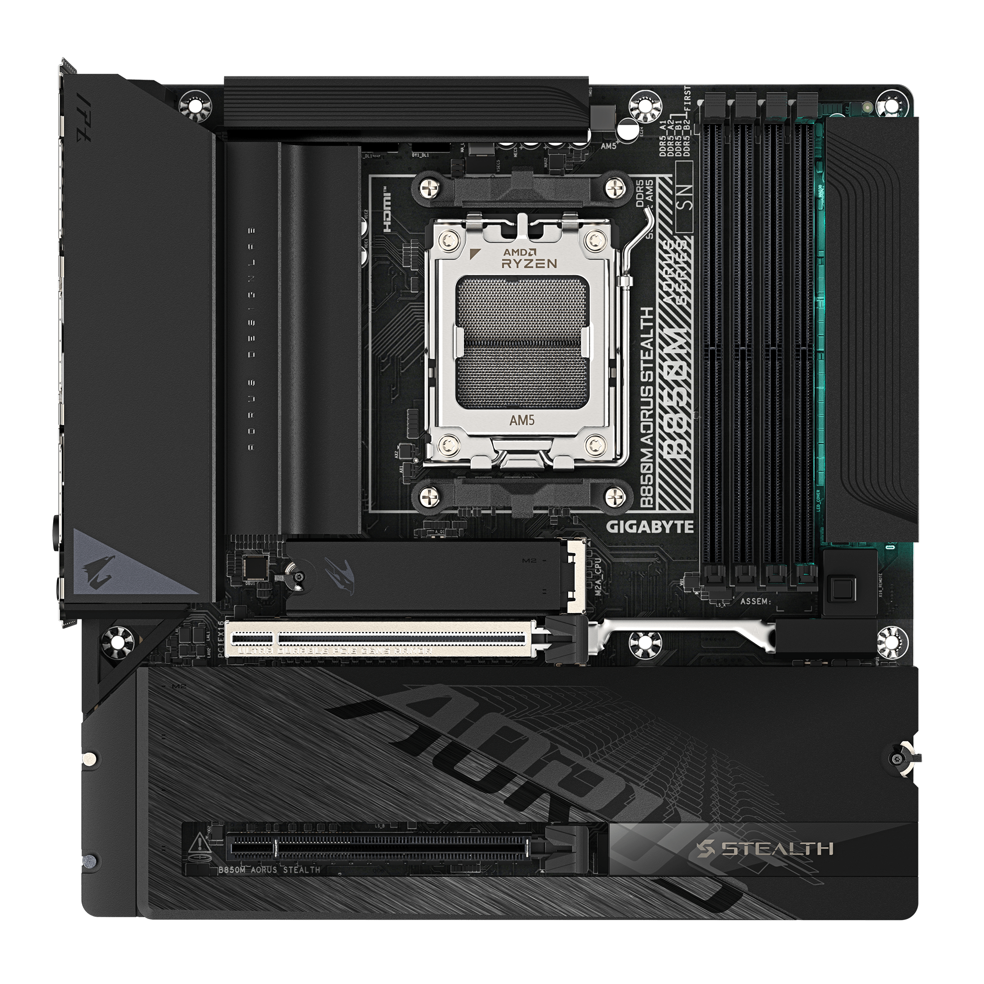 GIGABYTE B850M AORUS STEALTH AM5 4xDDR5 HDMI DP 3xM.2