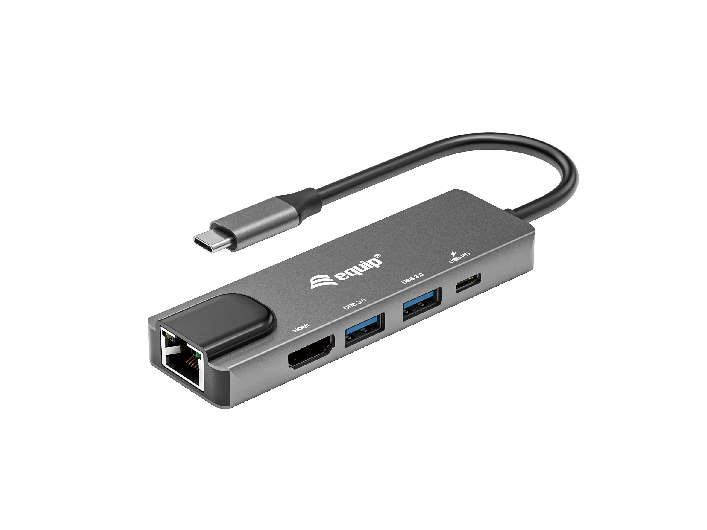 Equip Dock 5-1 USB-C->HDMI,2xUSB-A,GbE,100W USB-C 0.25m
