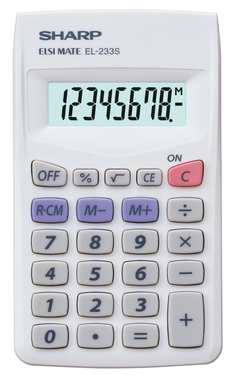 SHARP EL-233S Taschenrechner weiß