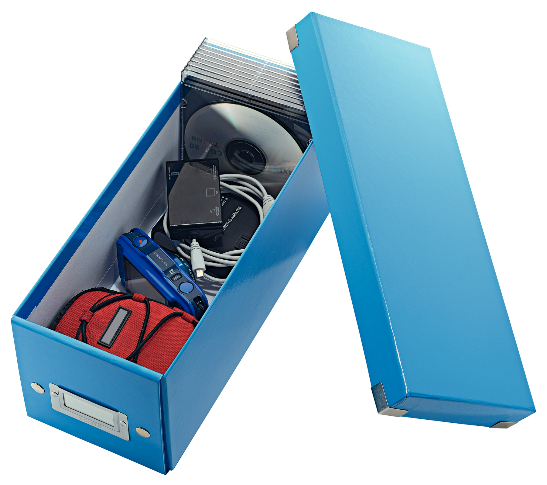LEITZ CD-/DVD-Box Click & Store blau, 1 St.