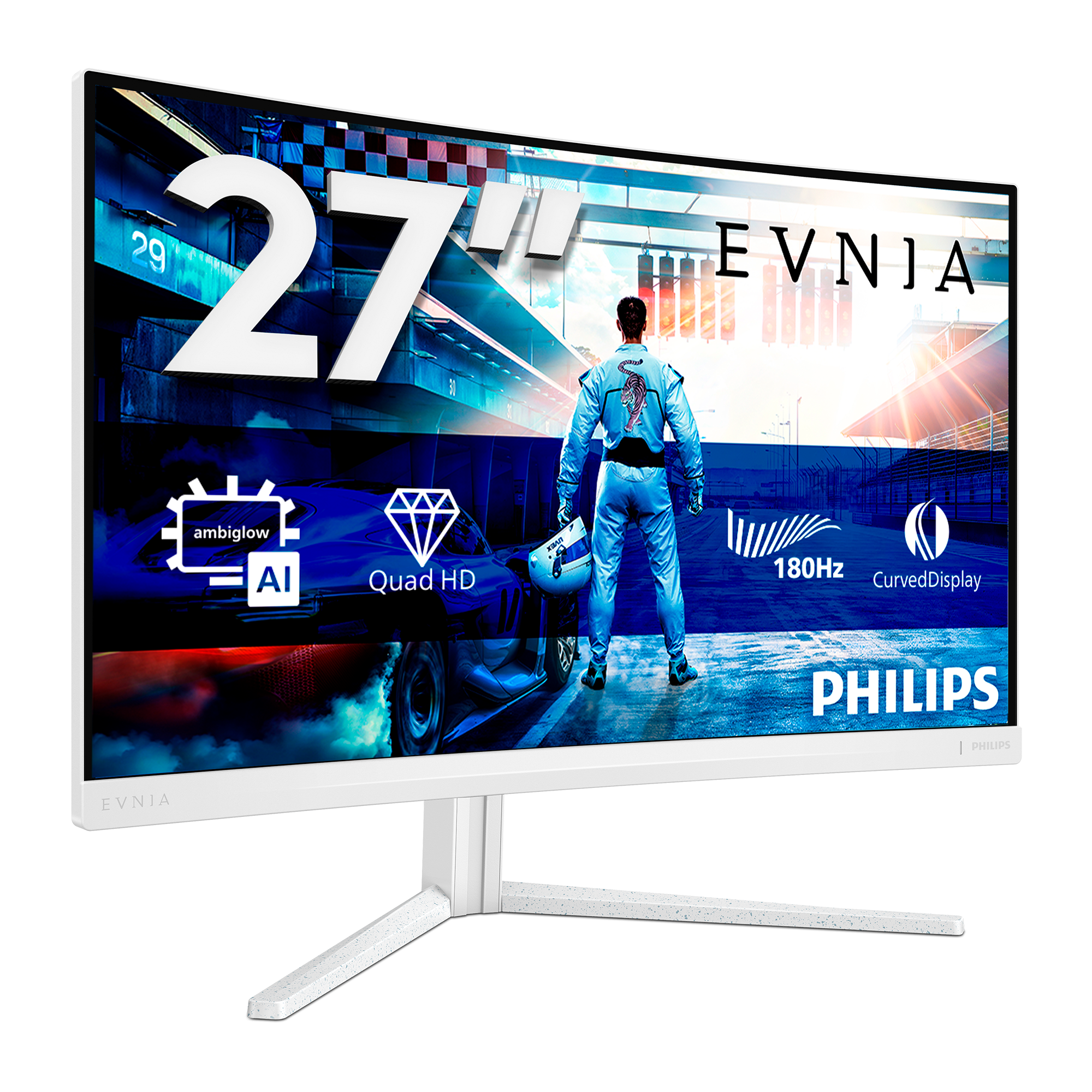 Philips 68,5cm (27,0) 27M2C5501 16:09 2xHDMI+DP Curved wh.
