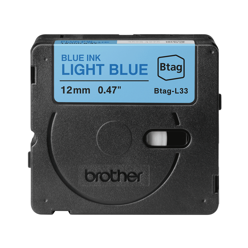 brother Schriftband Btag BTAGL33, 12 mm, blau auf blau, 1 St.