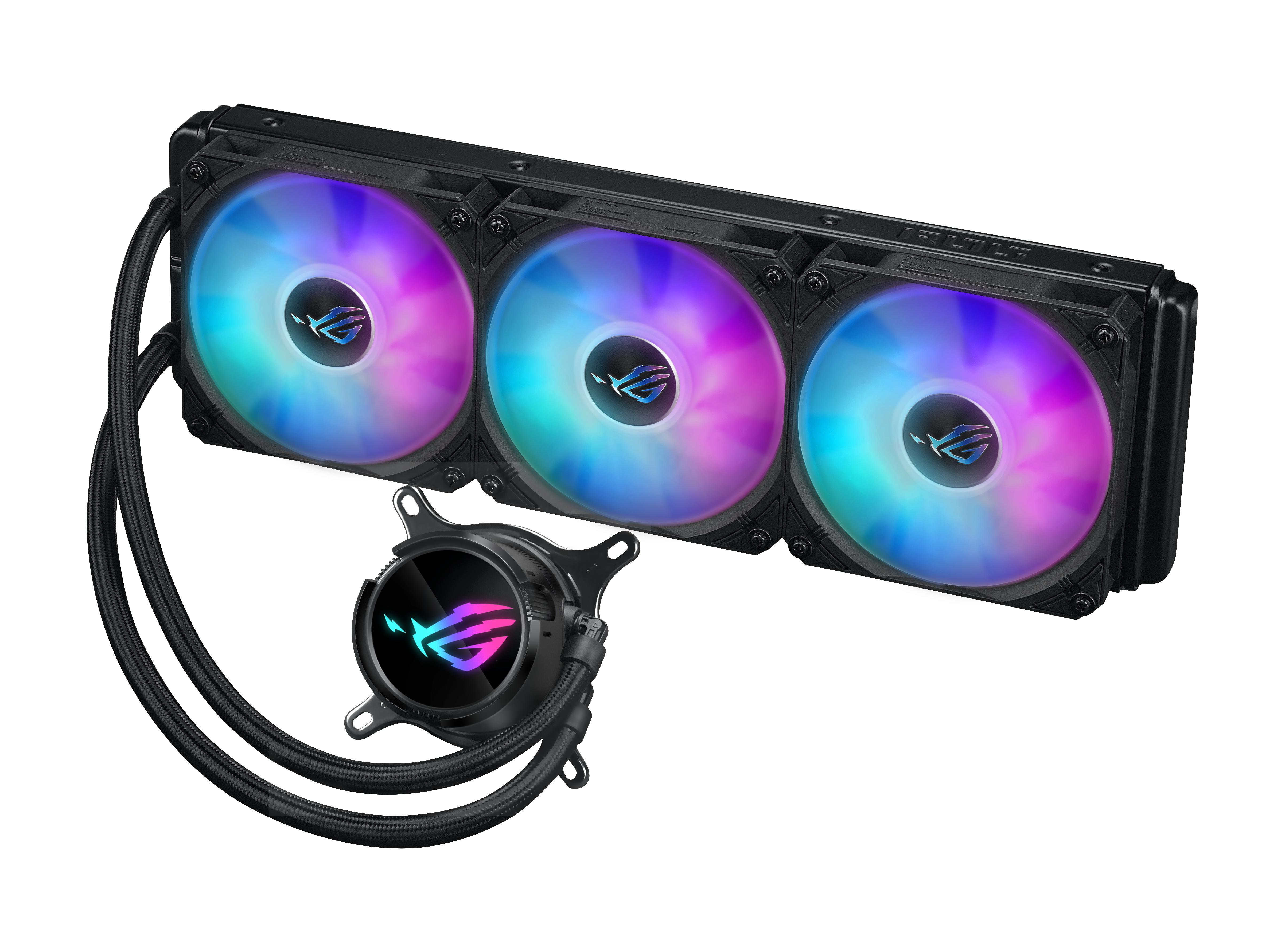 ASUS ROG Strix LC III 360 ARGB all-in-one CPU liquid cooler with 360 rotatable water block Premium ROG ARGB fans