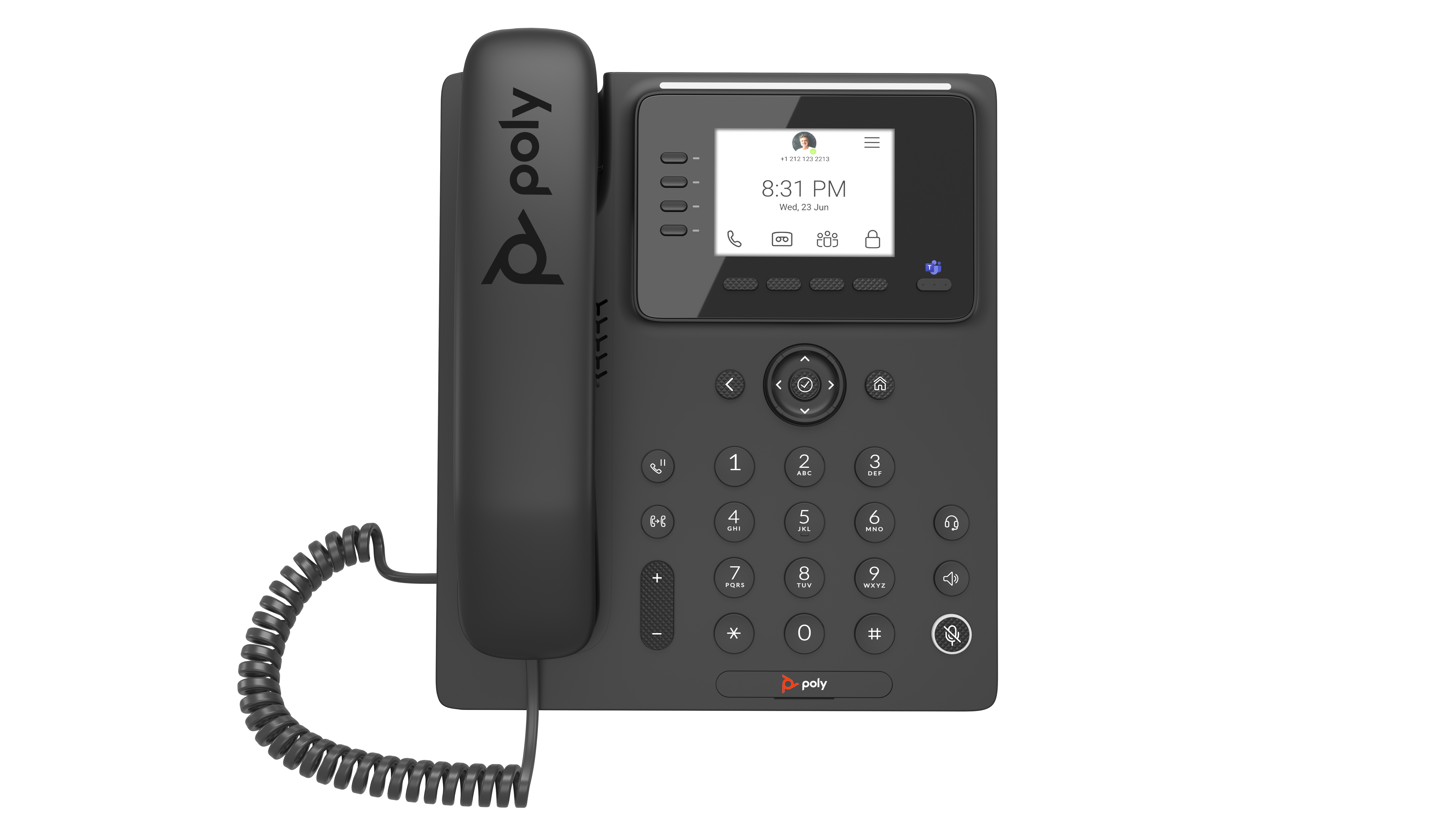 HP Poly CCX 350 Business Media Phone for Microsoft Teams and PoE-enabled WW