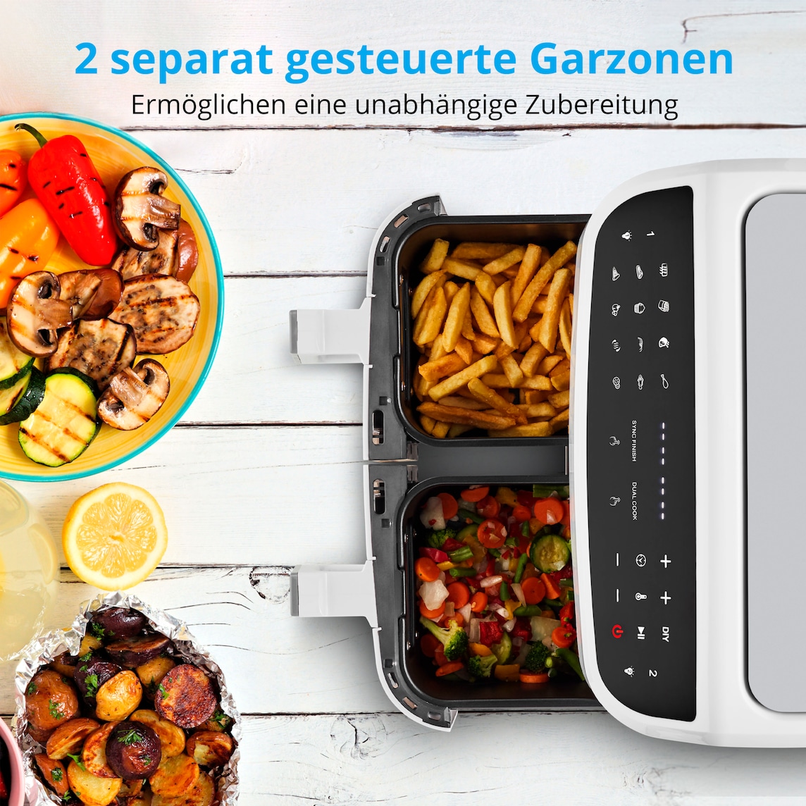Doppel Heißluftfritteuse Life P20 MD11760 XXL