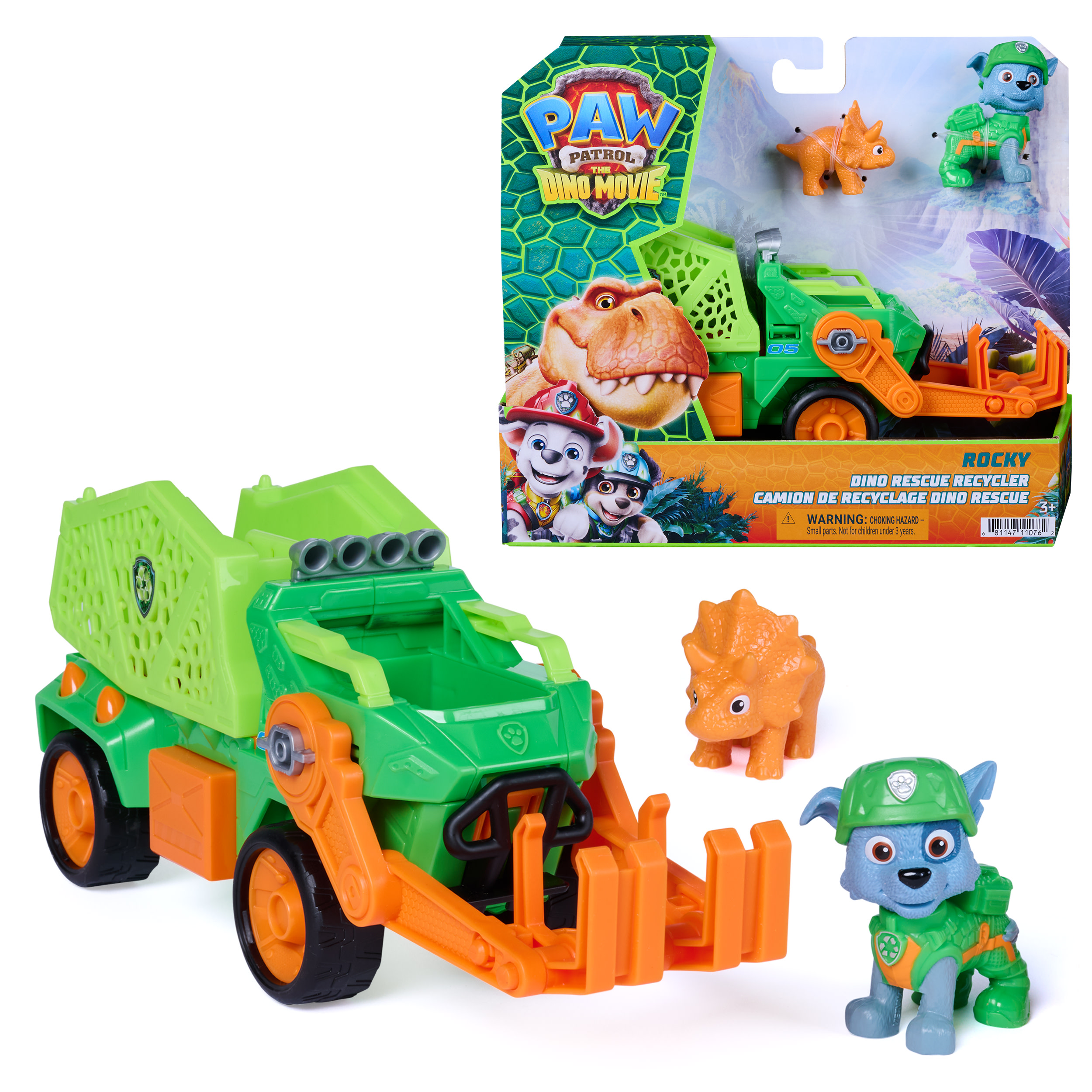 Paw Patrol: Der Dino Film - Rockys Dino-Rettungs-Recycler, Spielfahrzeug