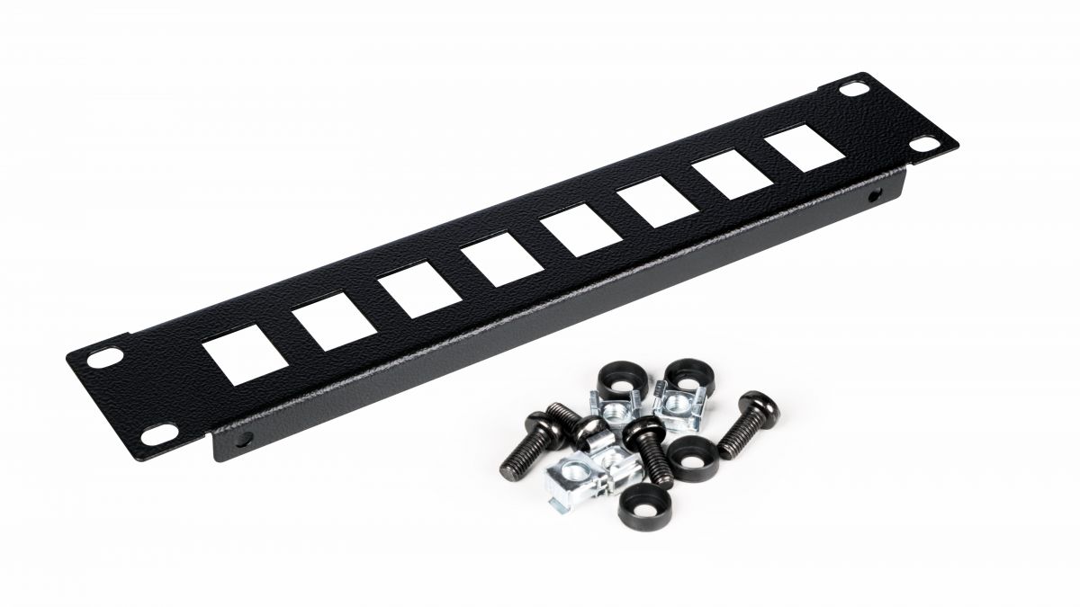 Equip 10 Patchpanel 8xRJ45 Keystone Jacks (leer) 1U schwarz