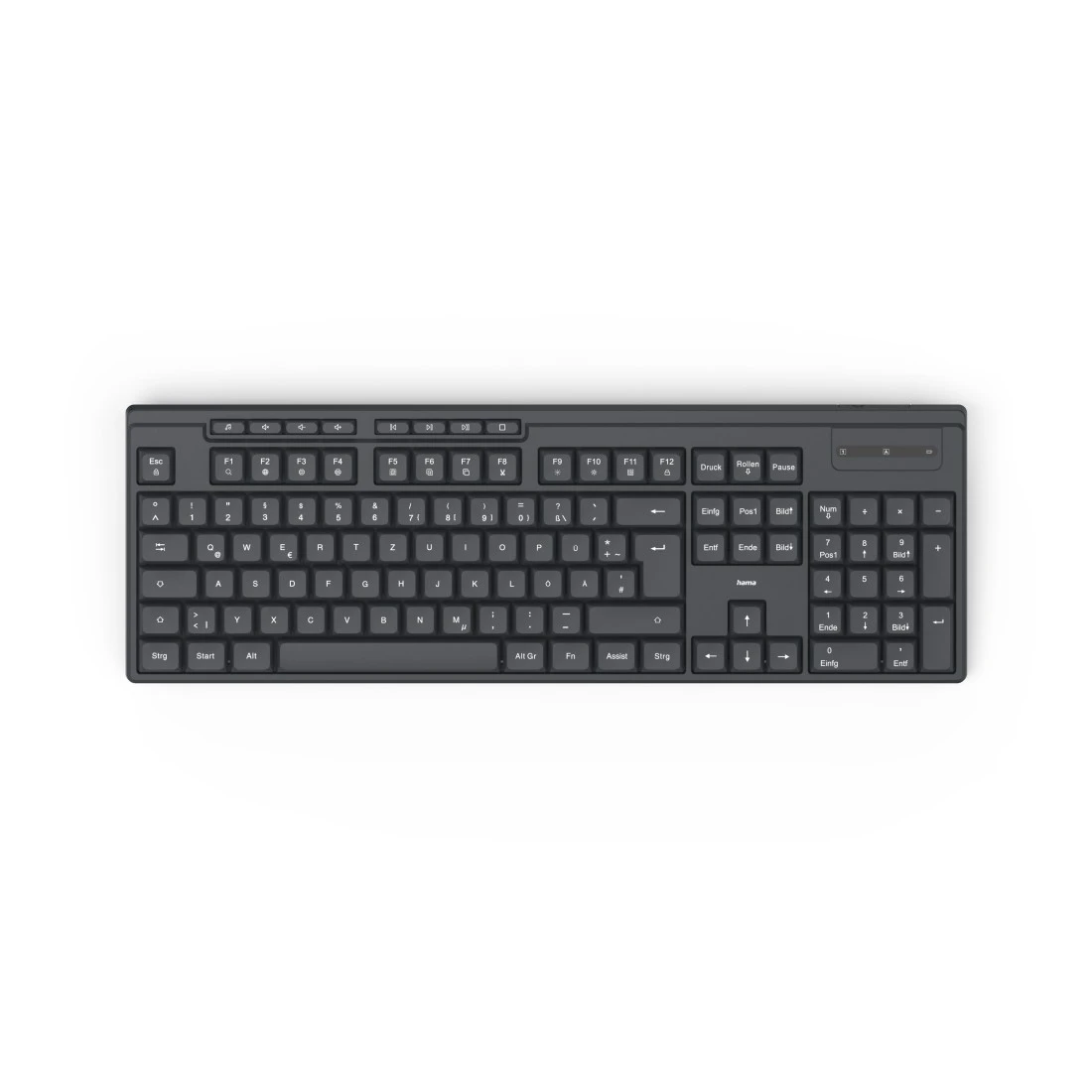 hama WK-200 Tastatur kabellos schwarz