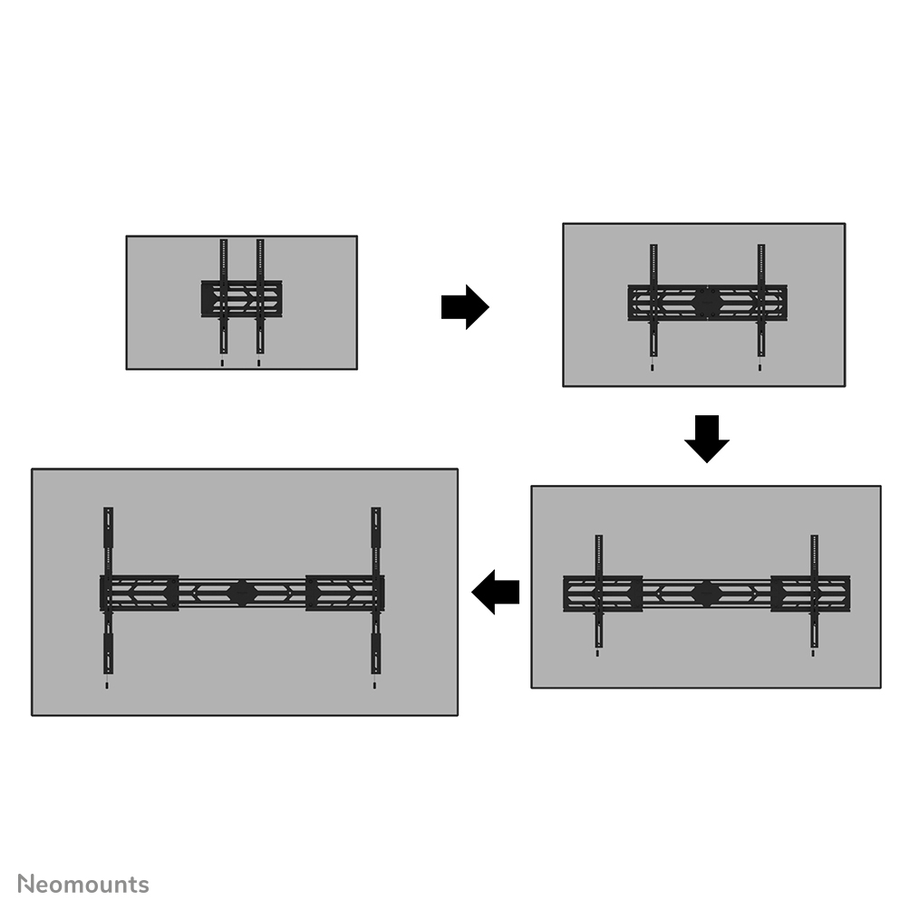 NEOMOUNTS Screen Wall Mount 139,7cm 55Zoll - 279,4cm 110Zoll fixed VESA 800X600-1500X900