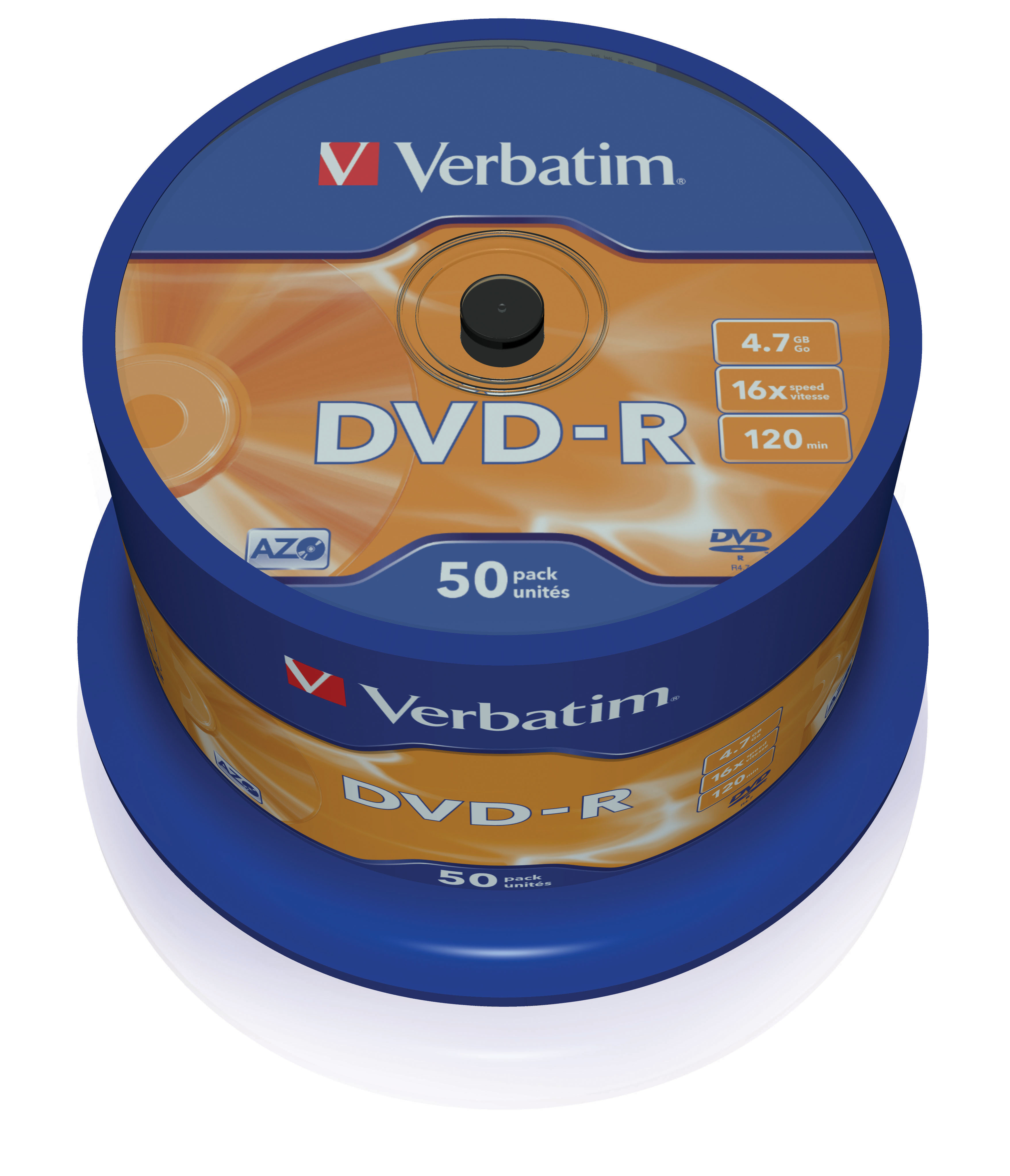 DVD-R Verbatim 4,7GB 50pcs Spin.SR sil. 16x