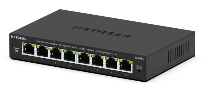NETGEAR Switch 8-port 10/100/1000 GS308E-400EUS