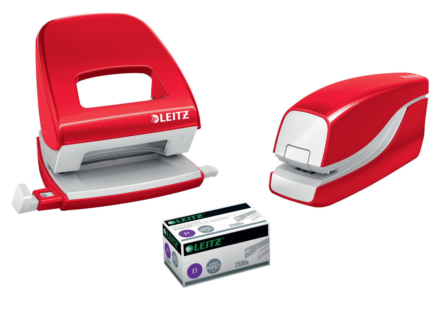 LEITZ Elektrohefter NeXXt Series WOW 5566 rot-metallic, 1 St.