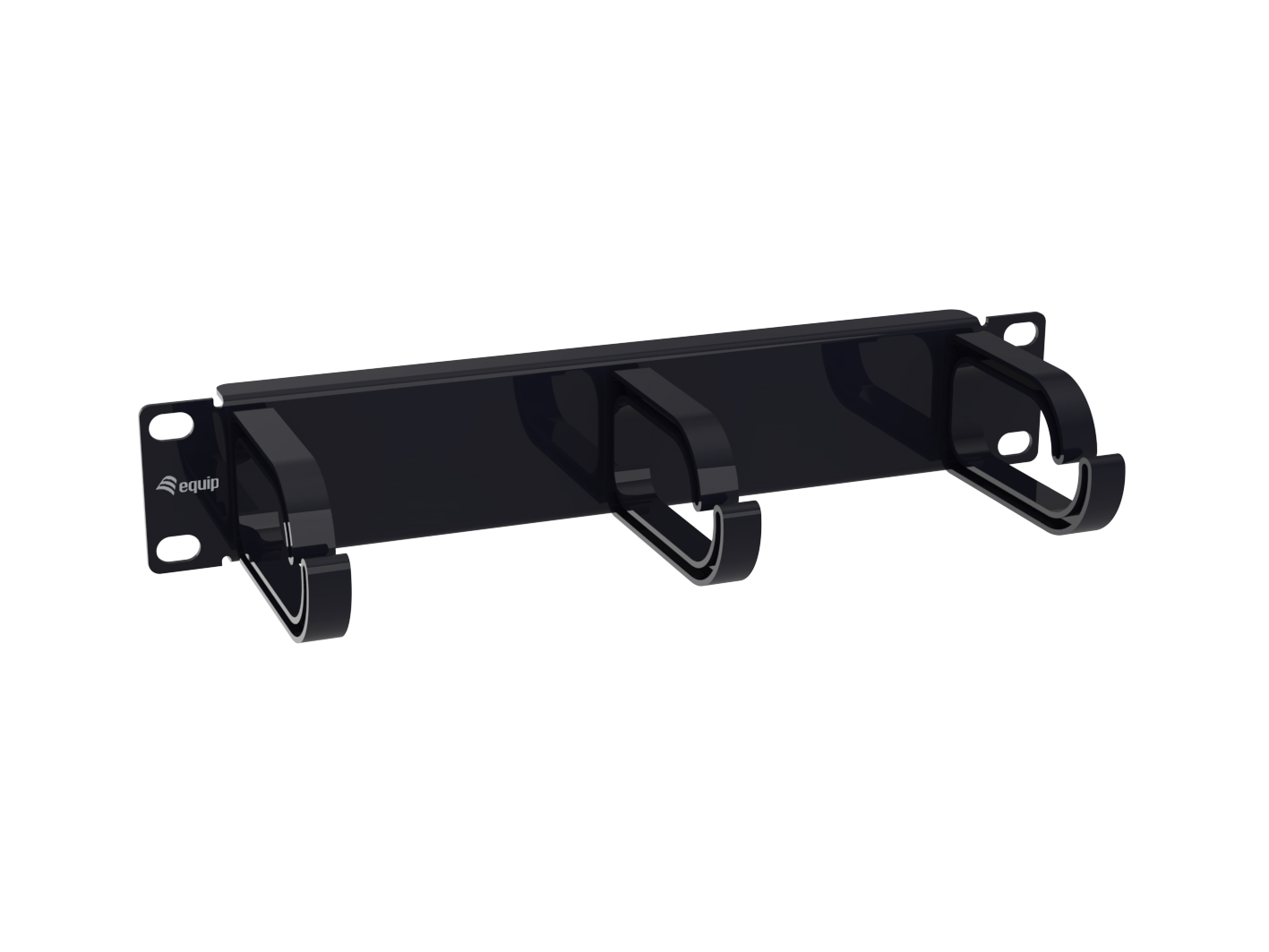 Equip 10 Kabelmanagement 3xPlastikringe 1U RAL9005