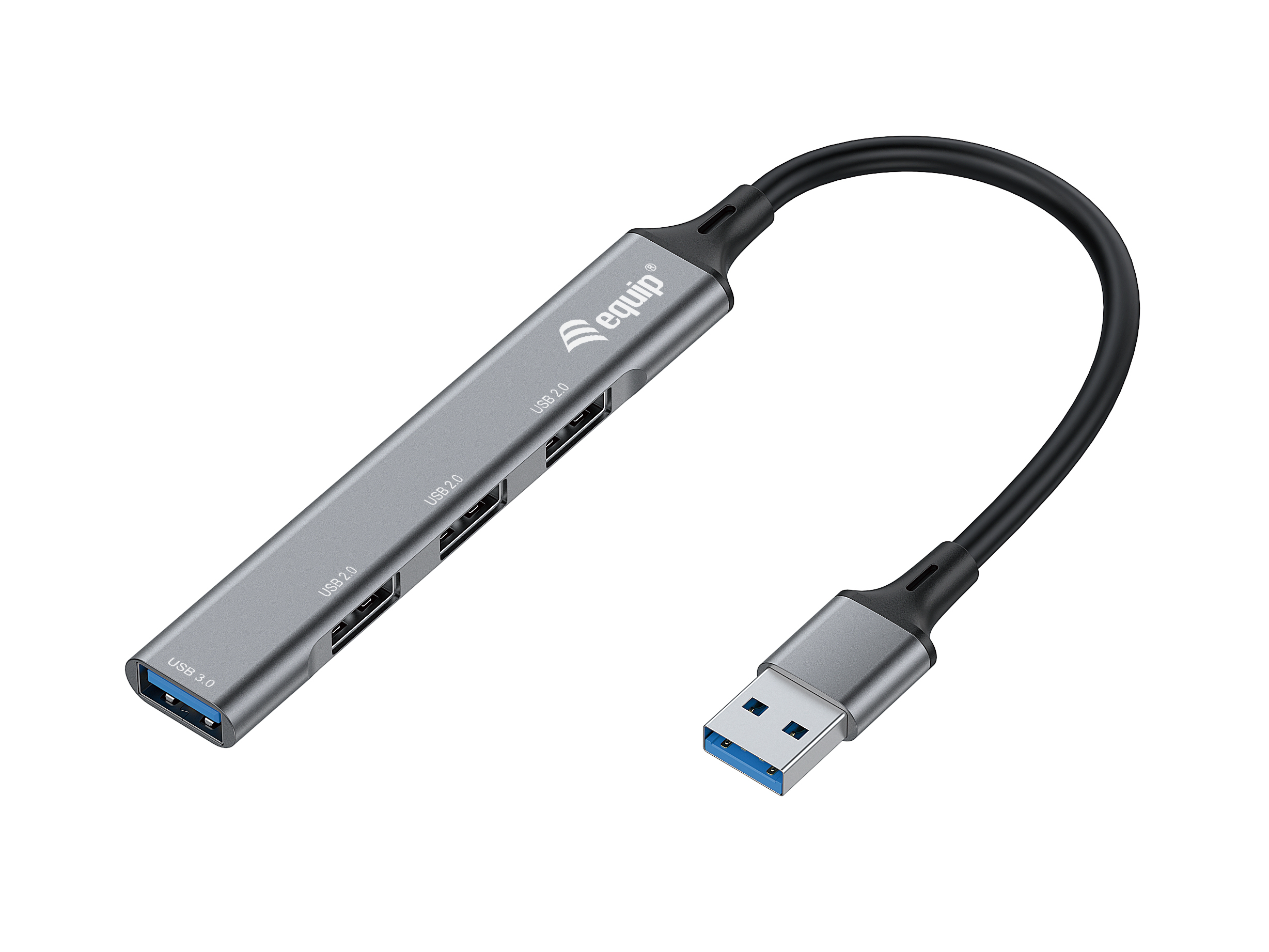Equip 4-Port USB-A3.2-Hub->3xUSB-A 2.0/1xUSB-A3.2 5Gbps