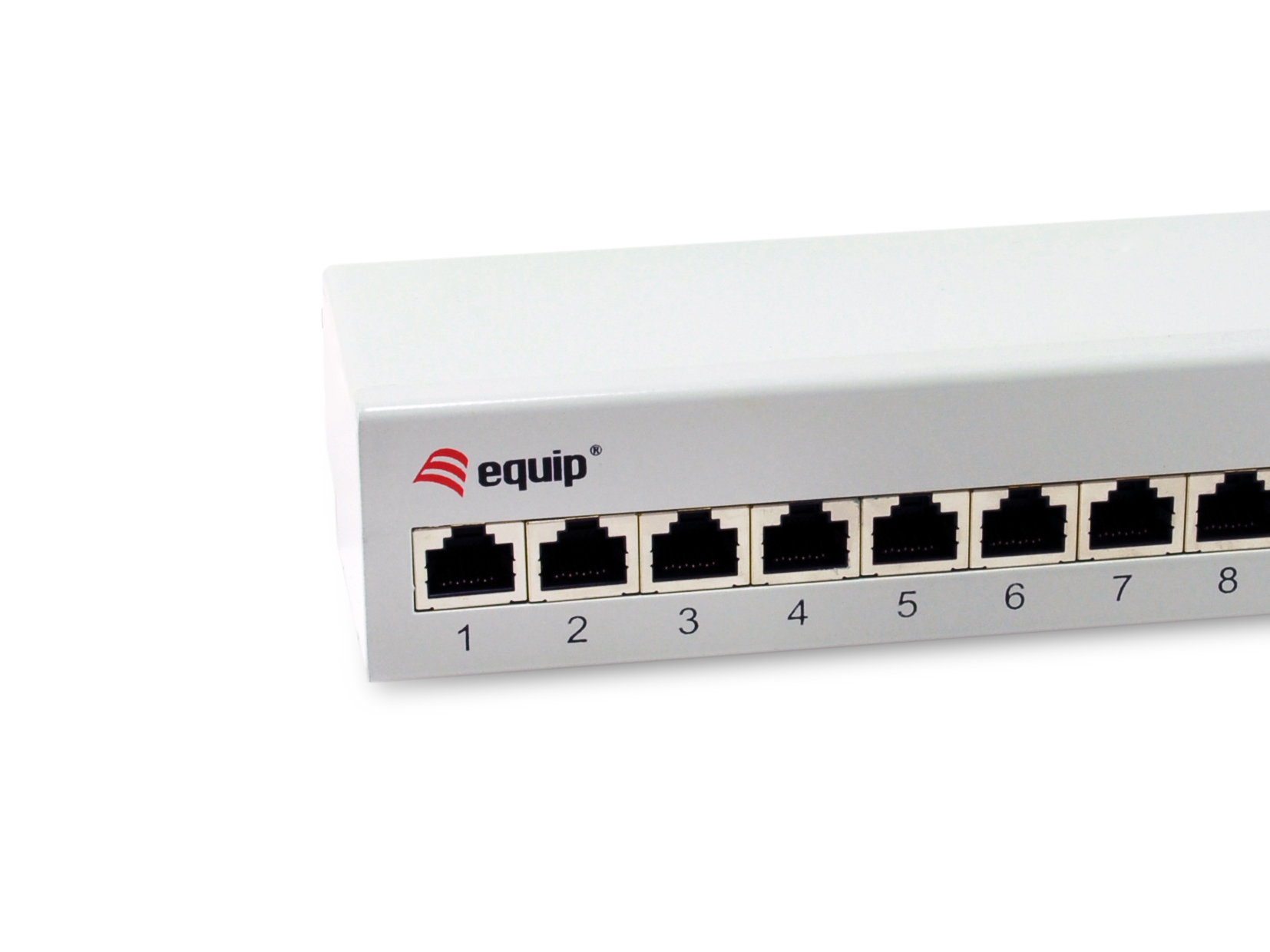 Equip Patchpanel 12xRJ45 Cat6a Desktop 500MHz RAL7035