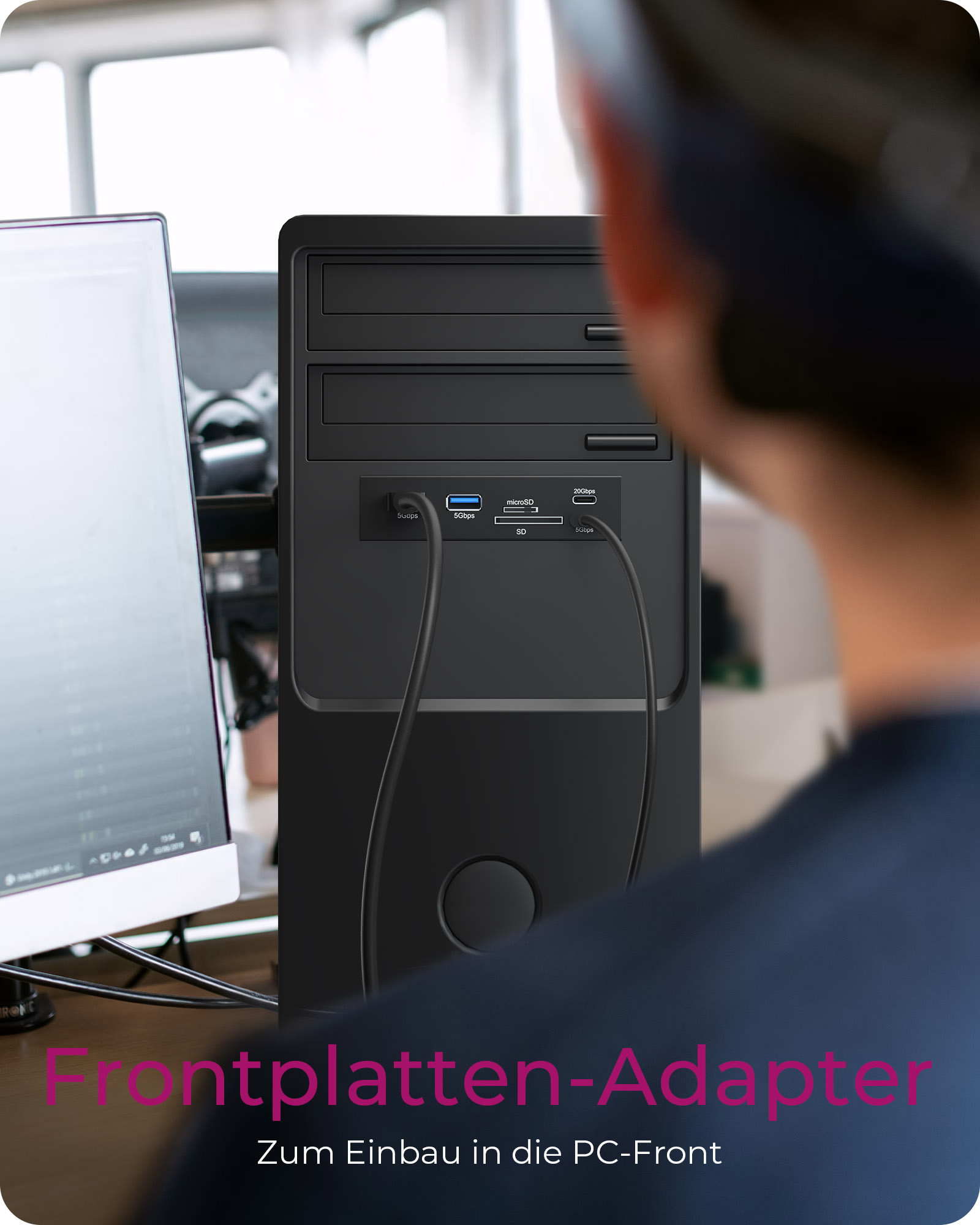 Frontplatte IcyBox für 3,5 Einschub