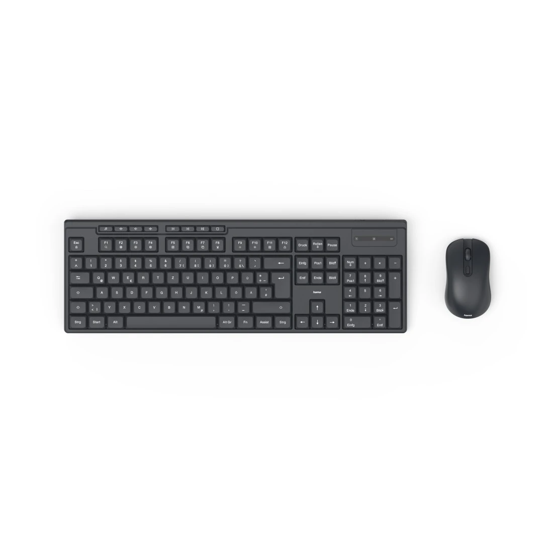 hama WKM-200 Tastatur-Maus-Set kabellos schwarz