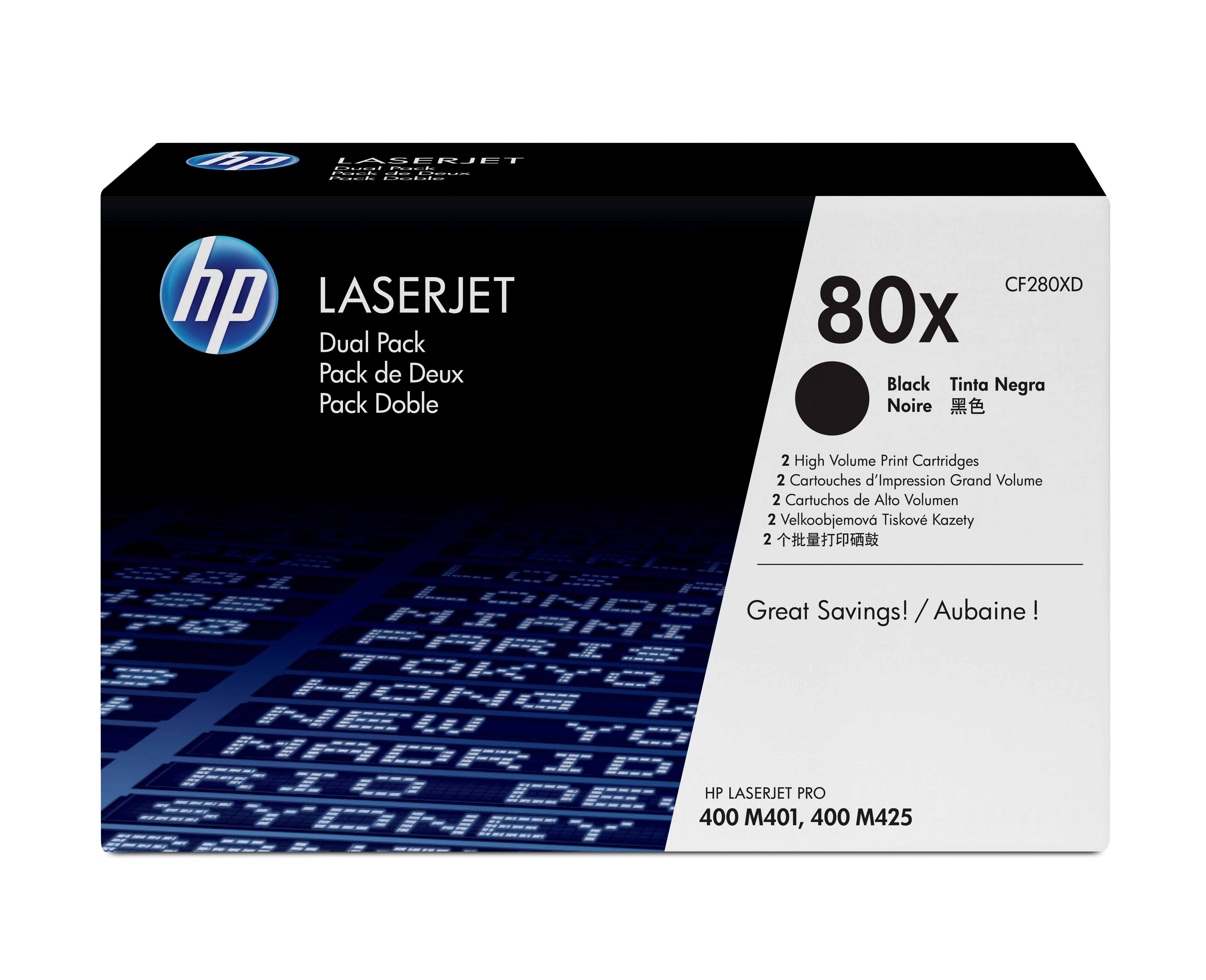 HP 80X (CF280XD) schwarz Tonerkartuschen, 2er-Set
