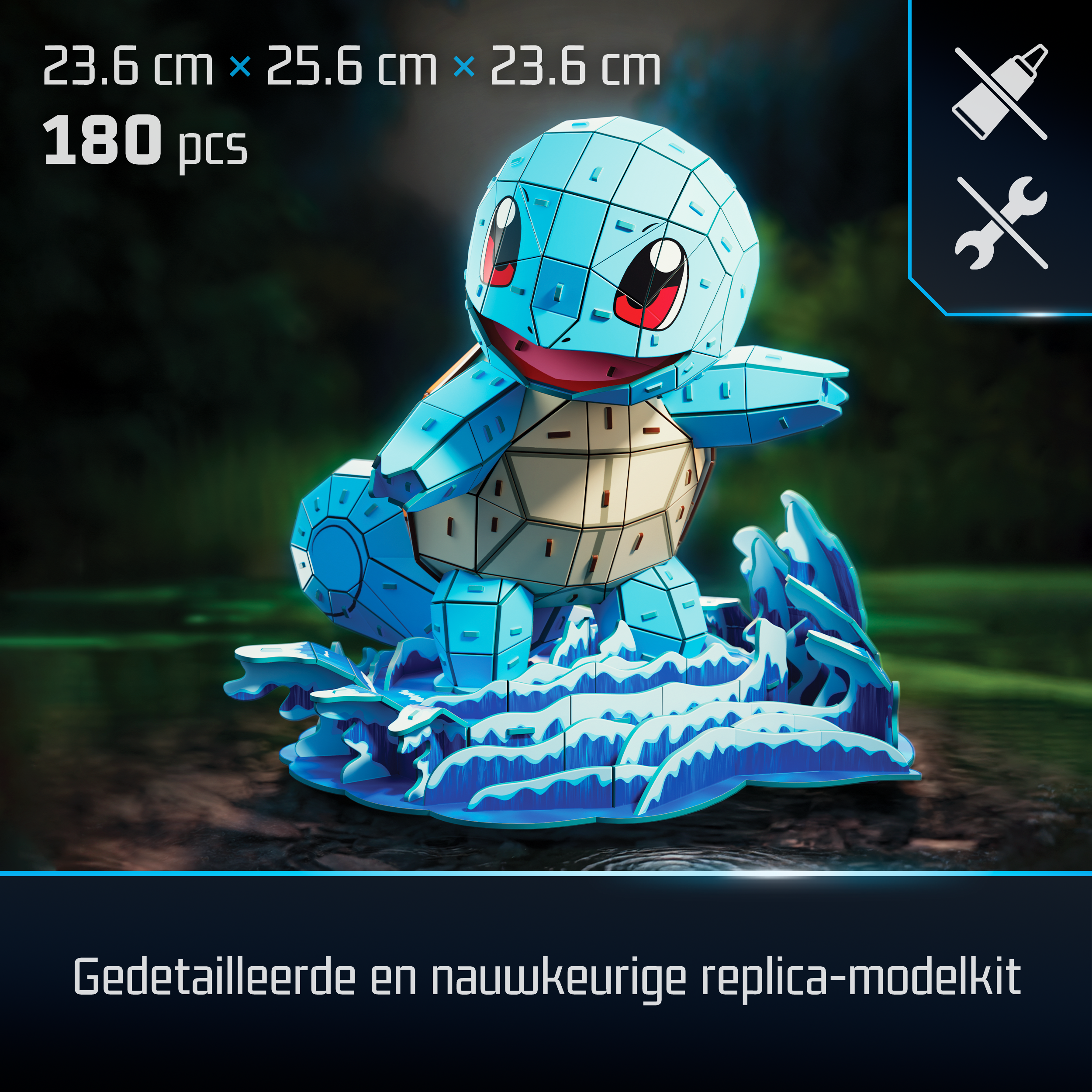 4D Build - Pokémon Schiggy, Modellbau
