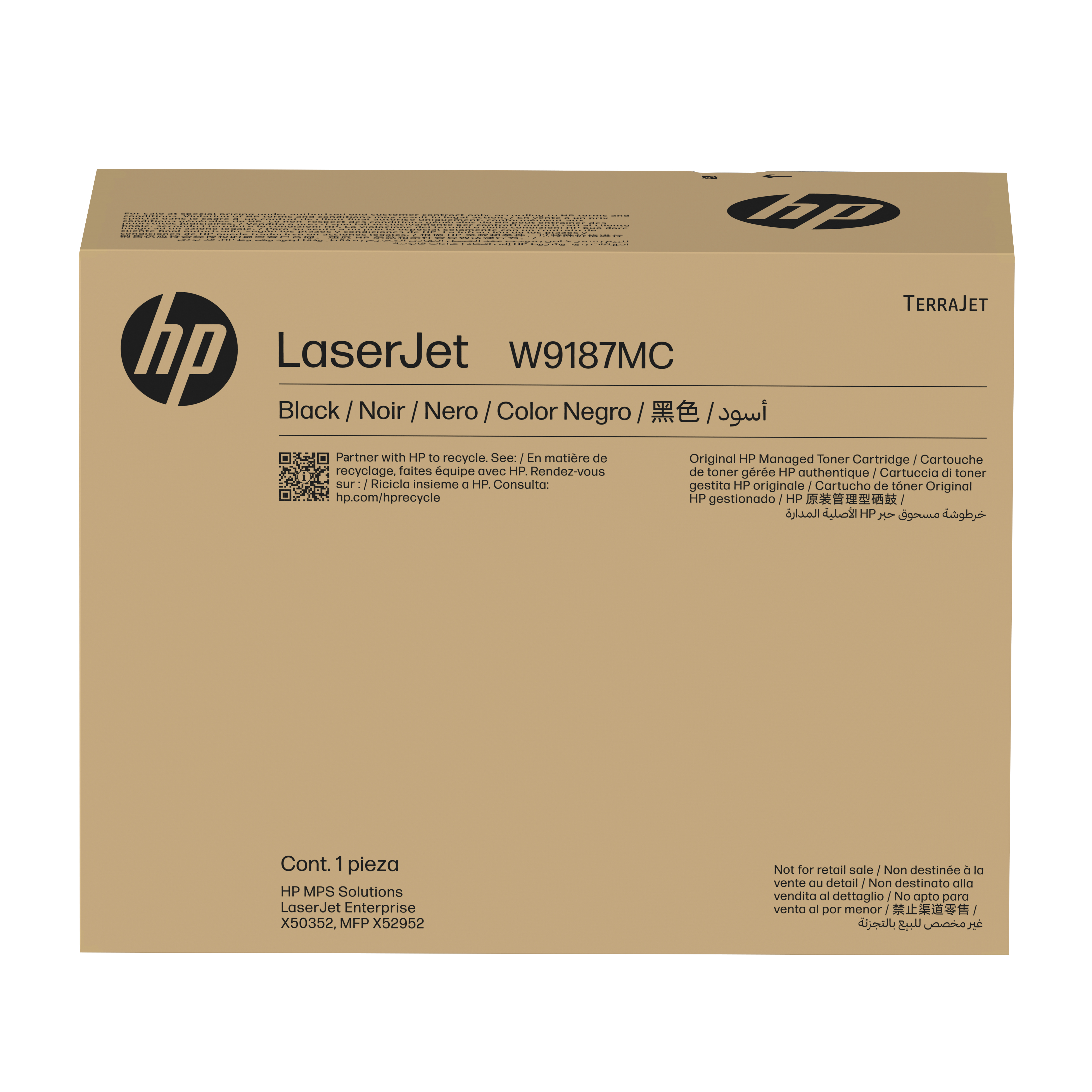 HP W9187MC Black Managed LaserJet Toner cartridge
