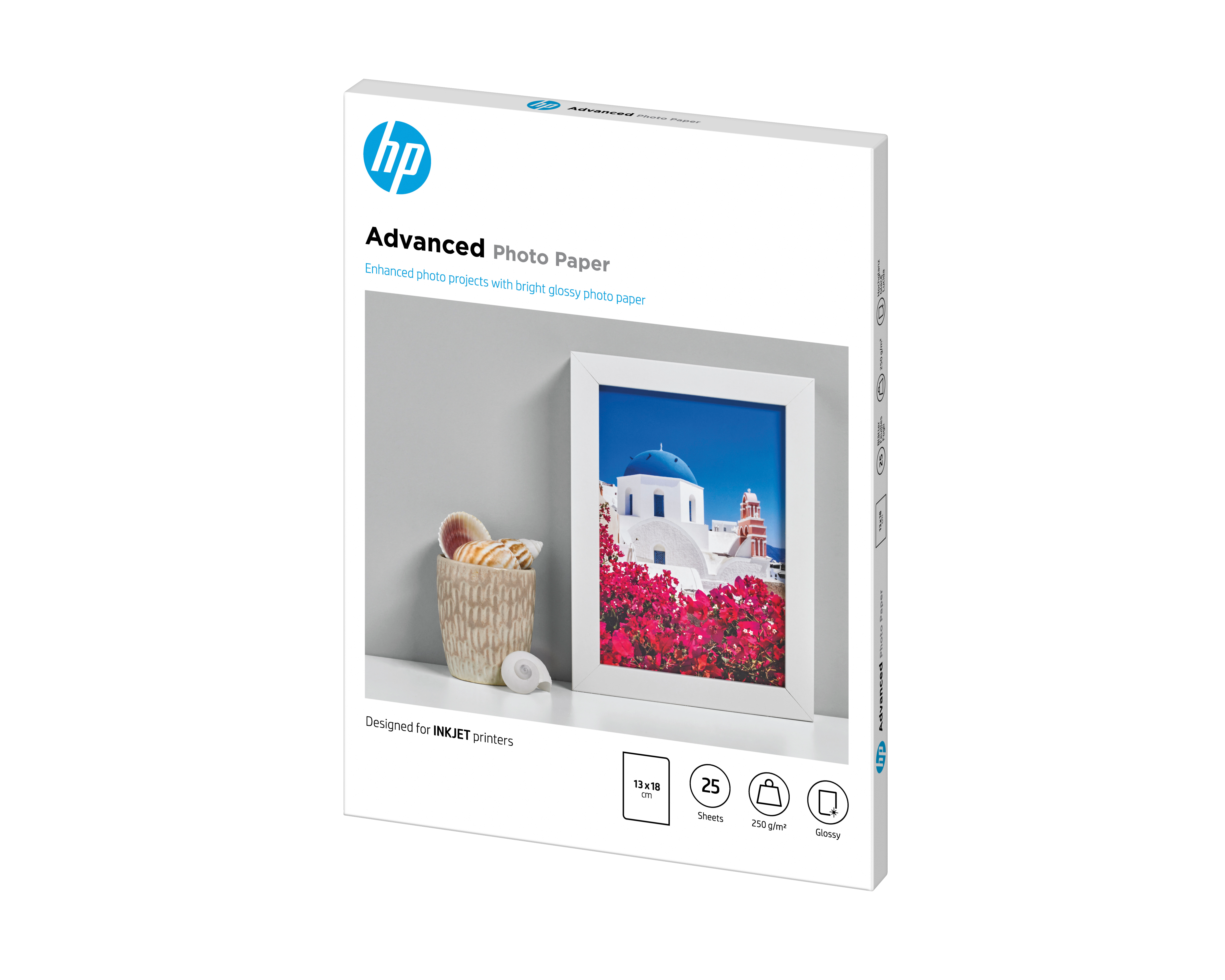 HP original Advanced glossy photo paper Ink cartridge Q8696A 250g/m2 130x180mm 25 sheets 1-pack borderless