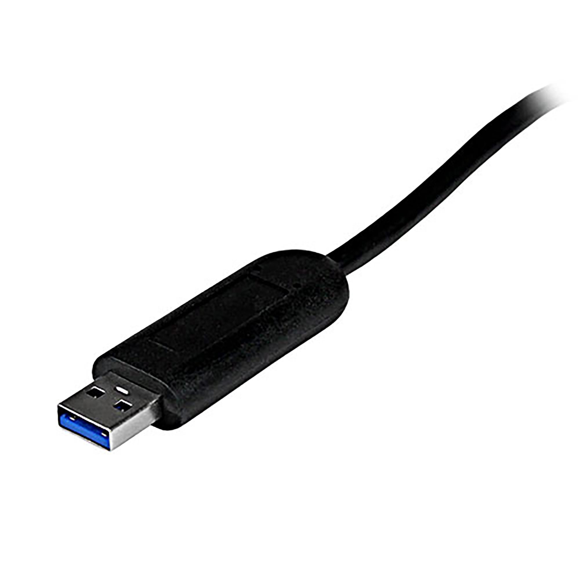 STARTECH.COM 4 Port Portable SuperSpeed USB 3.0 Hub with Built-in Cable