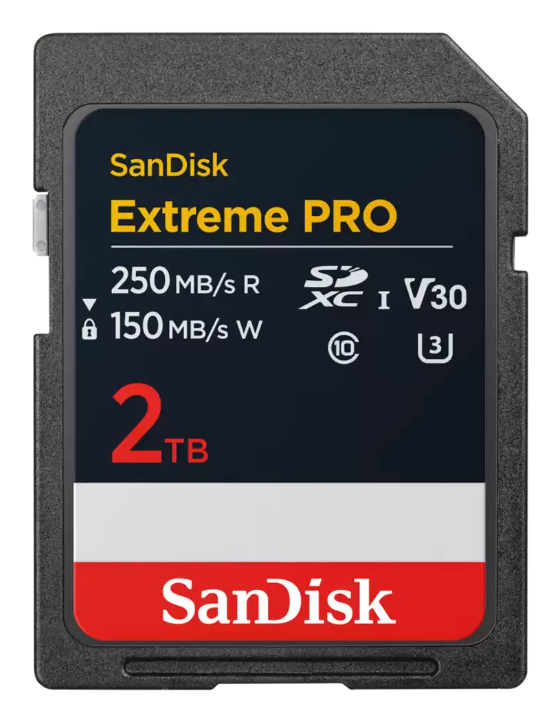 EXTREME PRO SDXC UHS-I CARD 2TB UP TO 250MB/S RS AND 150MB/S WS