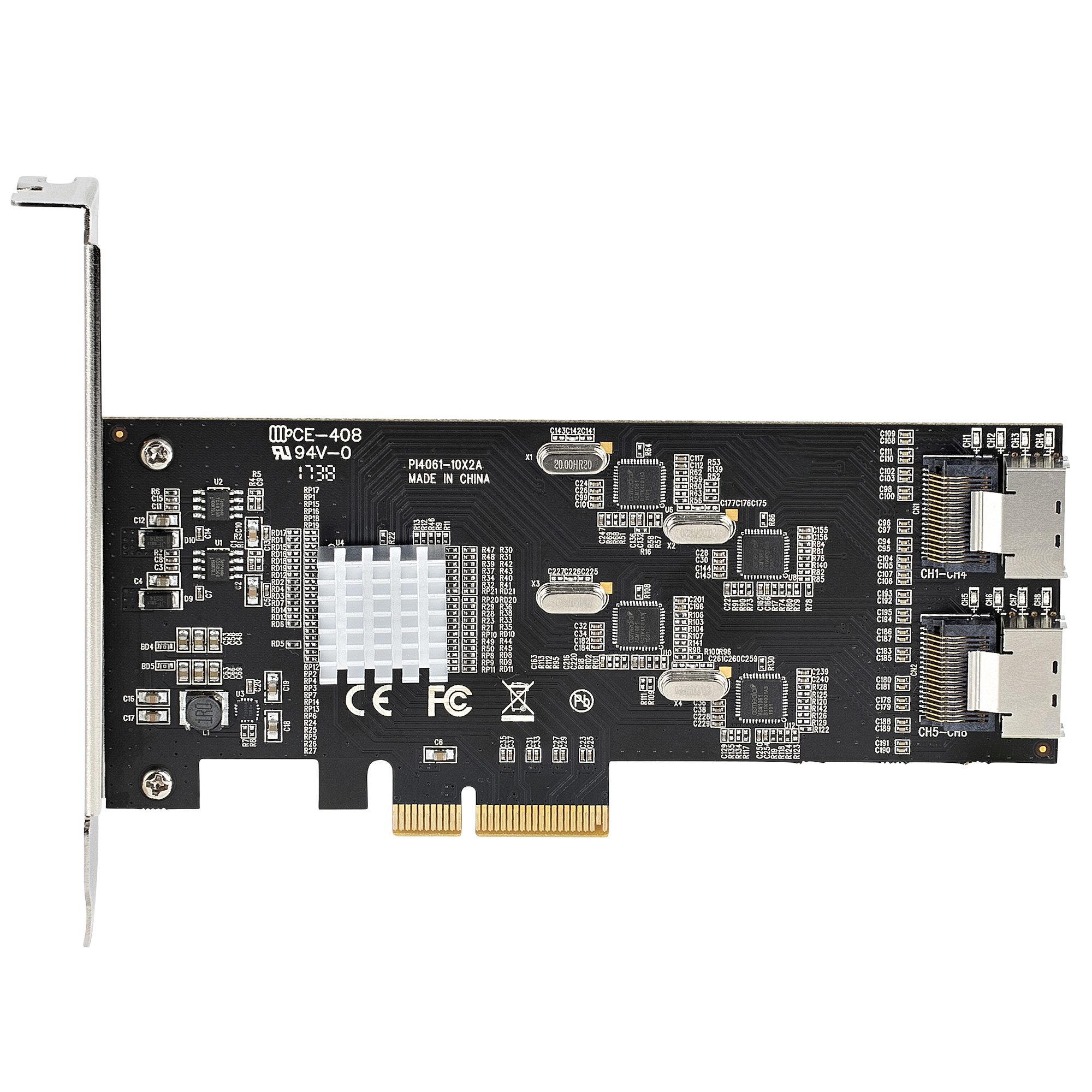 STARTECH.COM SATA PCIe Controller 8 Port - 6Gbit/s SATA PCIe Schnittstellenkarte - PCIe x4 Gen2 zu SATA III - SATA HDD/SSD