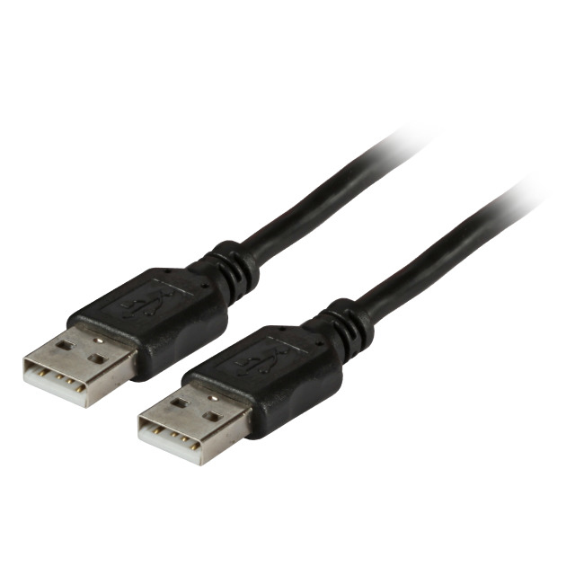 EFB USB2.0 Anschlusskabel Typ A Stecker auf Typ A Stecker Classic Schwarz 1m