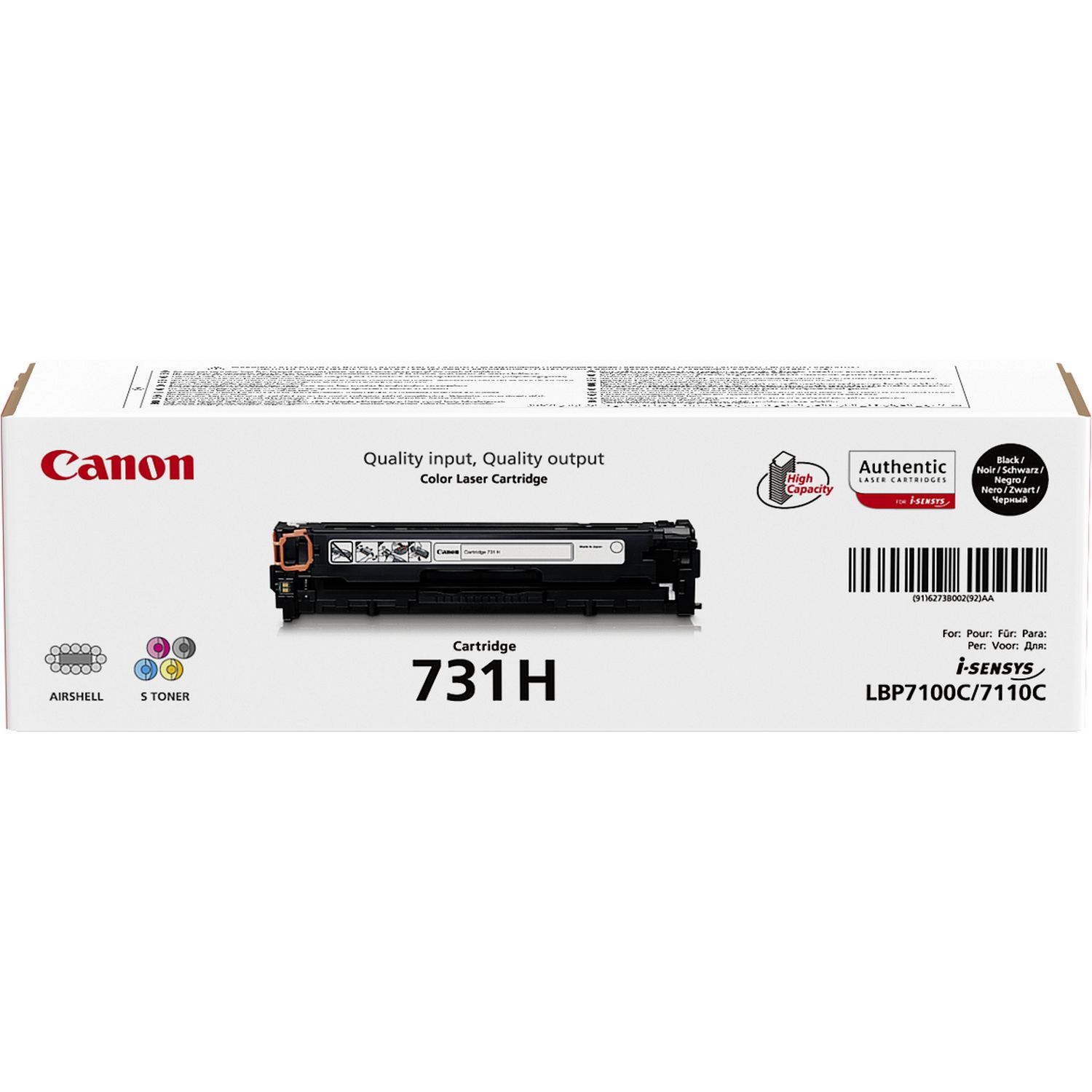 Toner Canon 731H BK black 2400 Seiten