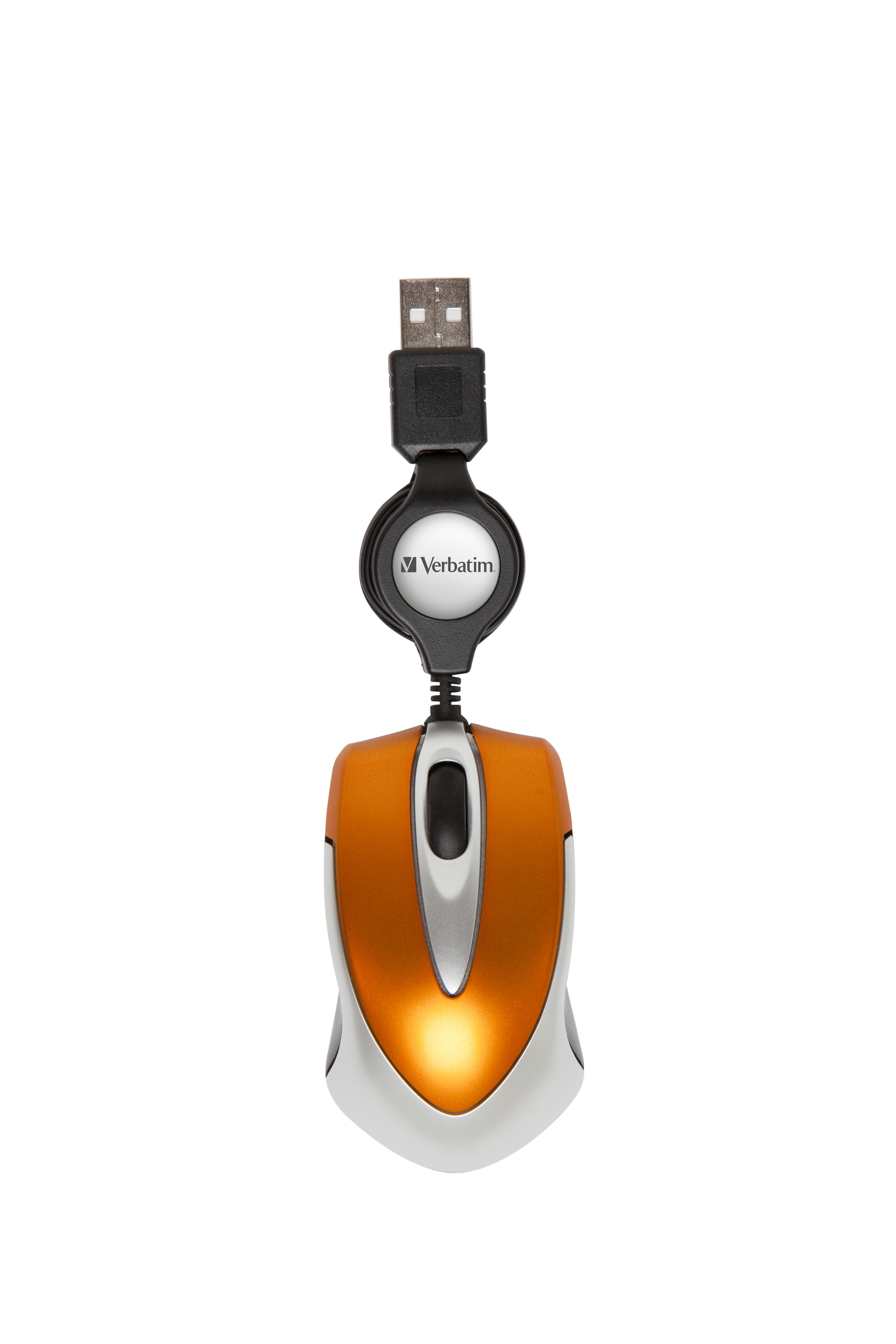 Verbatim Go Mini Maus Orange USB Typ-A 1000 DPI