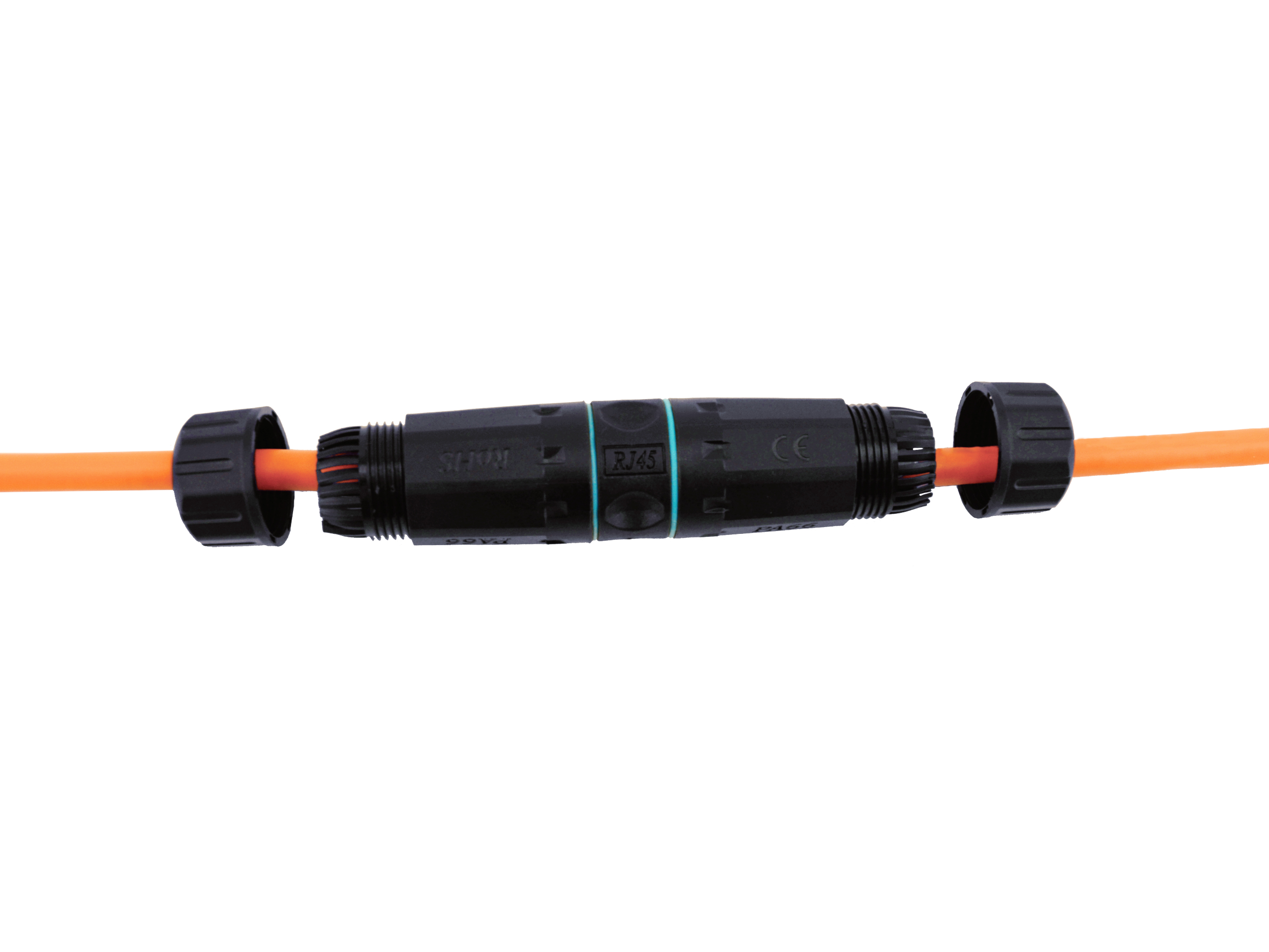 Equip Inline-Koppler Cat6a RJ45 IP68 Out/gesch. Bu/Bu 500MHz Polybeutel